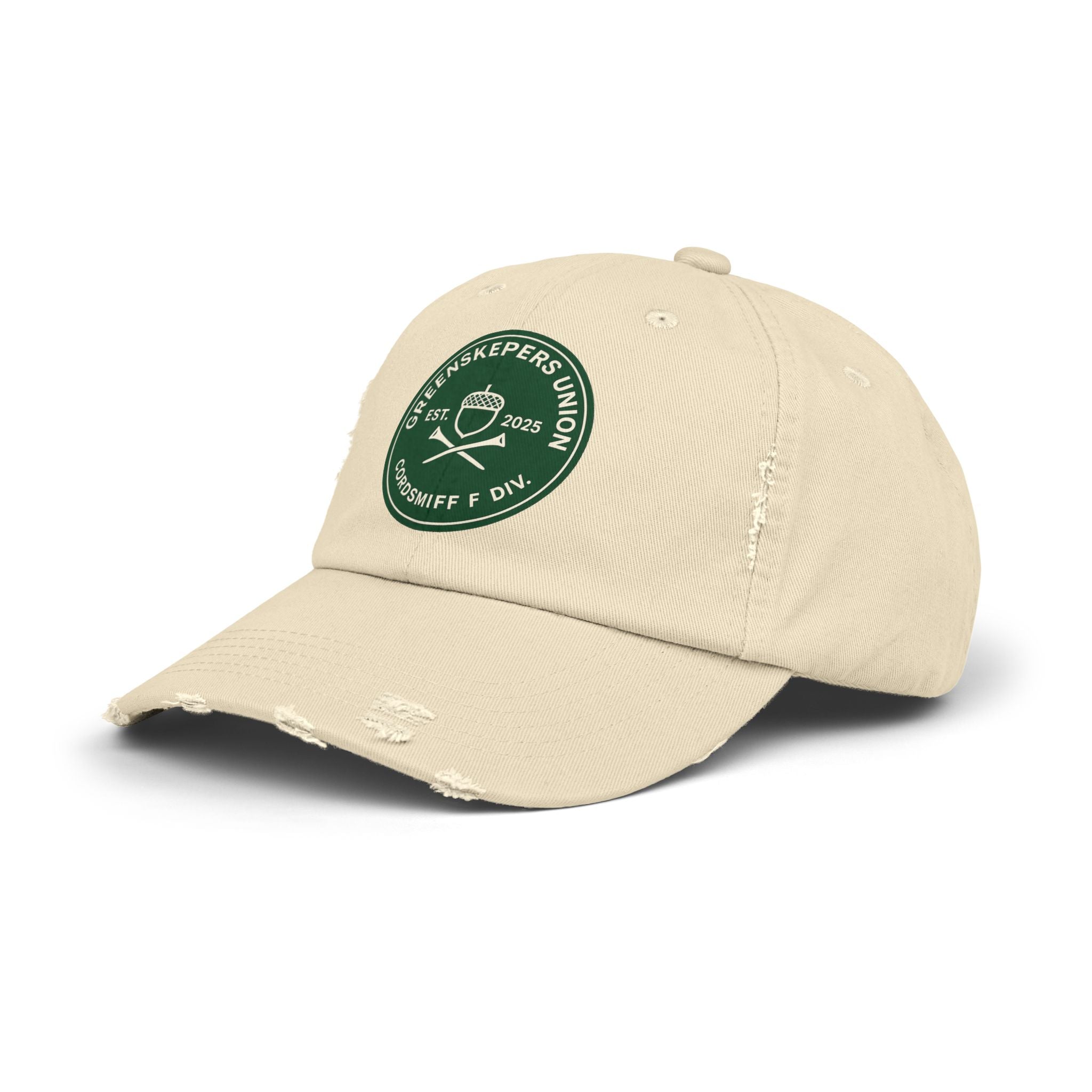 Greenskeepers Union Hat Distressed Golf Cap, Vintage Clubcore Dad Hat, Gift for Golfer, Unisex Cotton Twill Adjustable Baseball Cap
