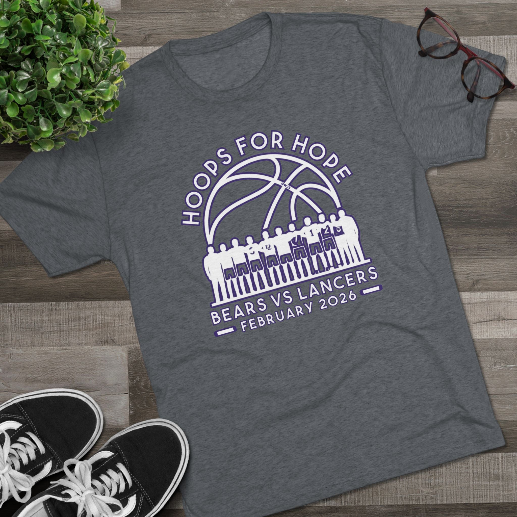 MW25 - Hoops For Hope Unisex Tri-Blend Tee