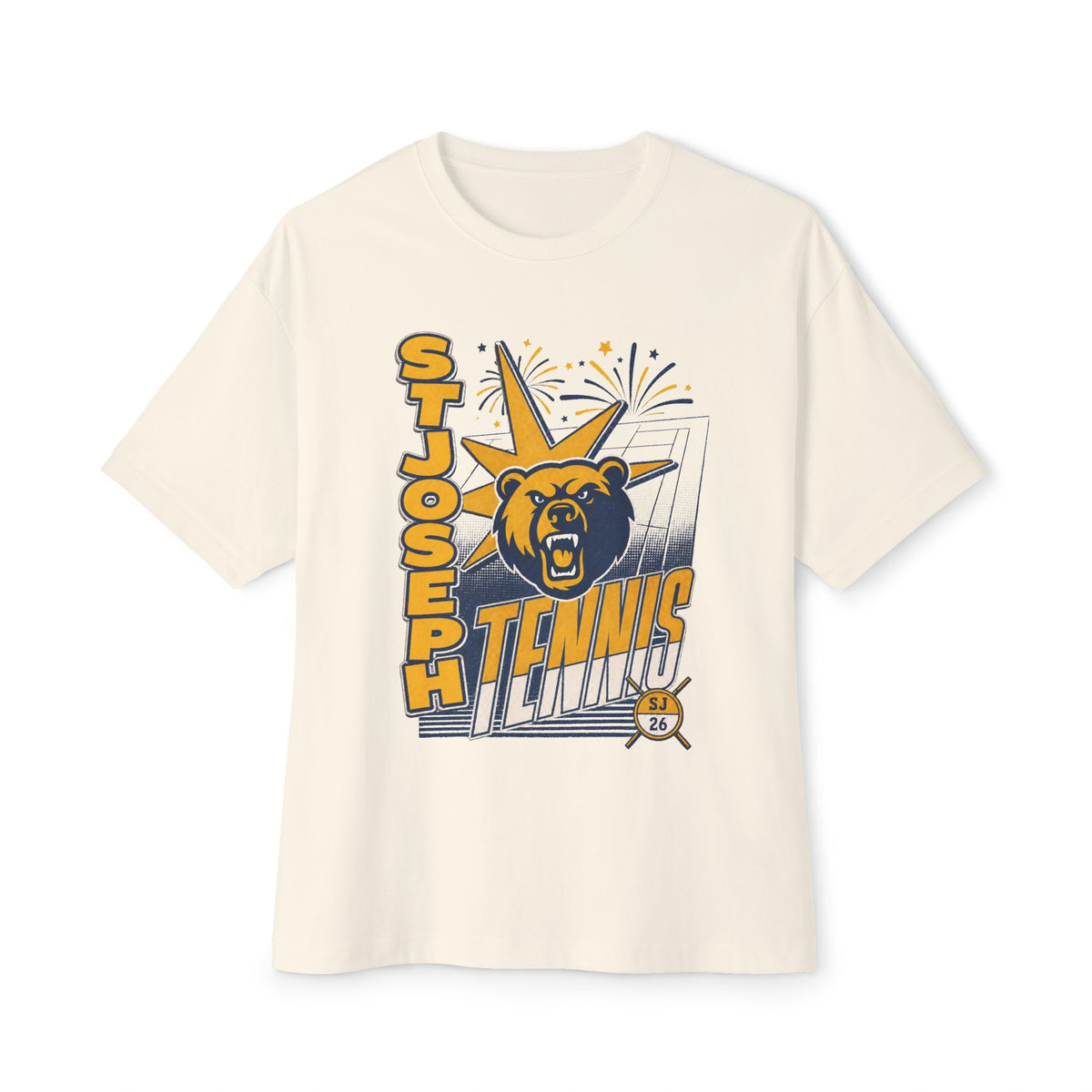 Bears Tennis - Boxy Stacked St Joseph Tee