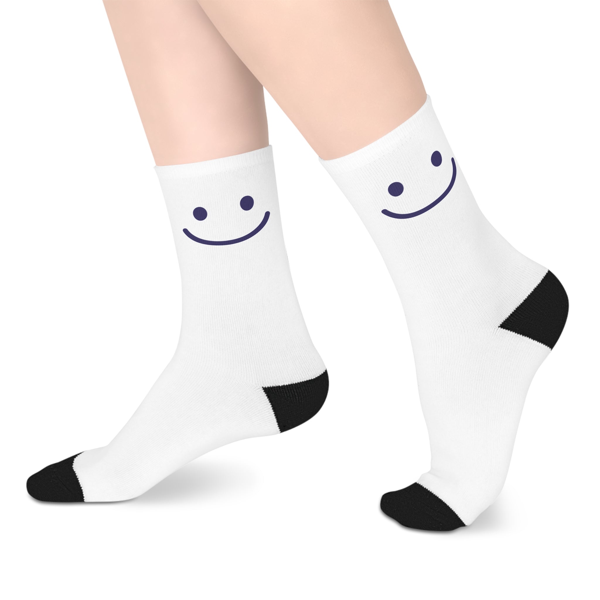 MW25 - Happy Face Mid-Length Socks