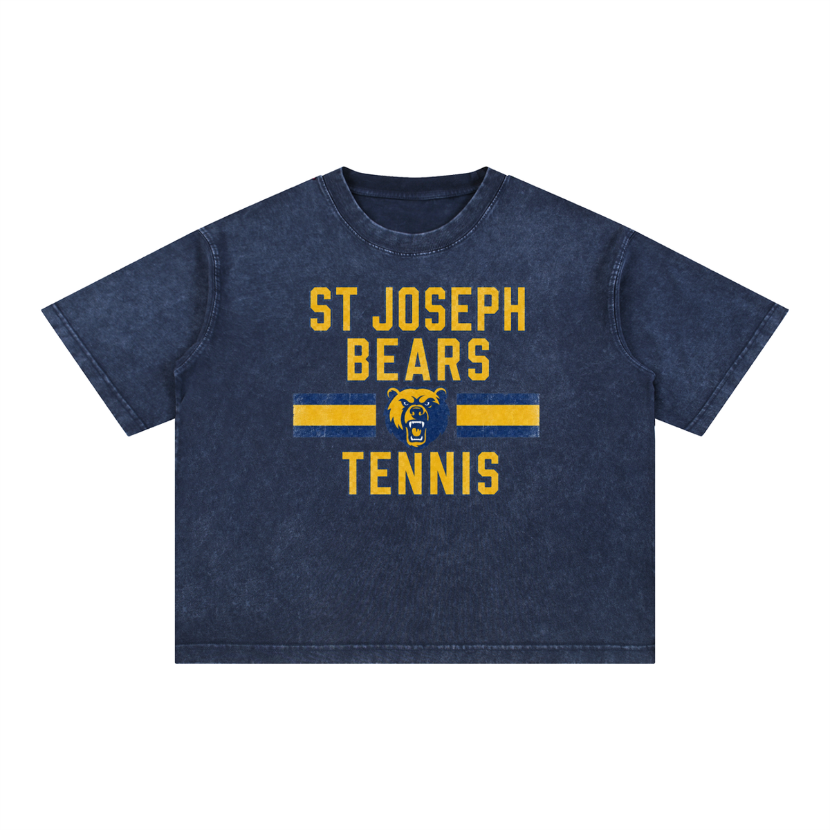 Bears Tennis - Mineral Wash Boxy Cotton T-Shirt