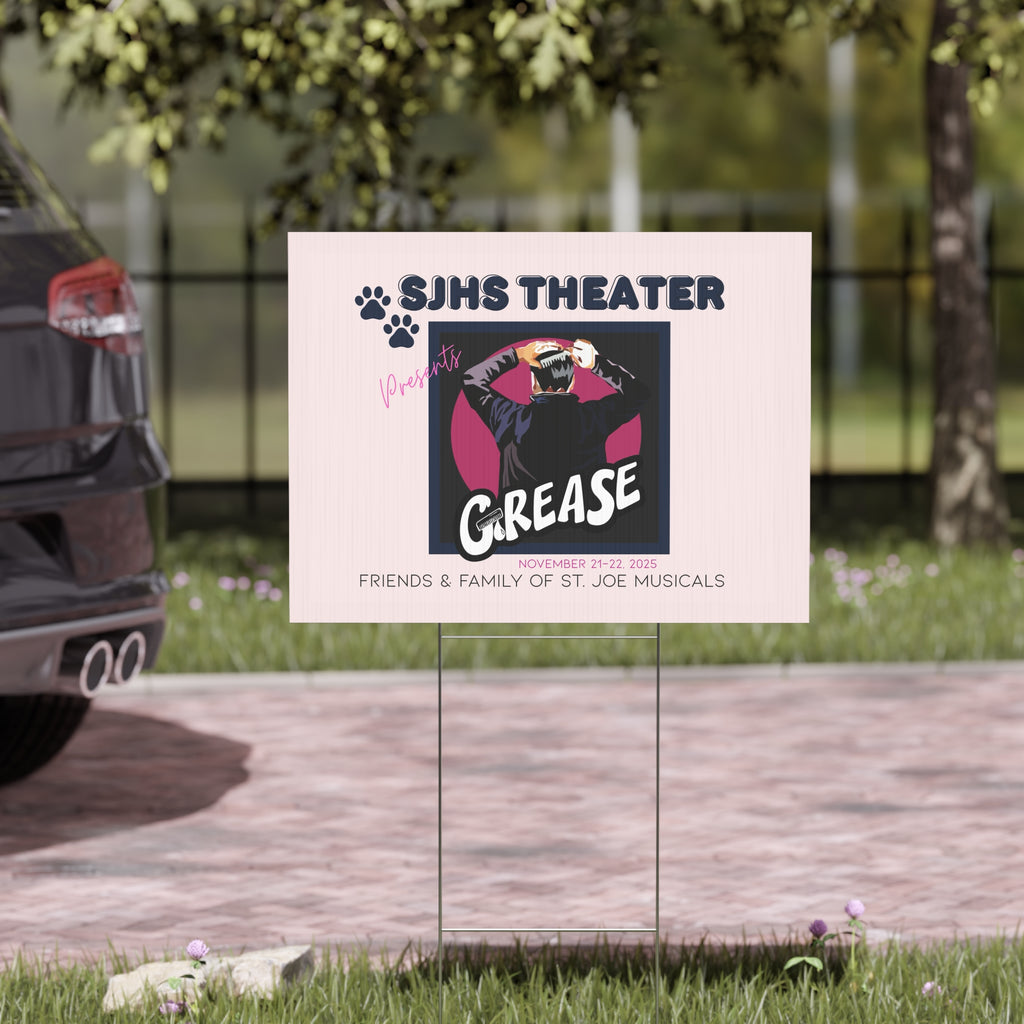 SJ Bears Theater - Grease Yard Sign 18x24 / Double Sided