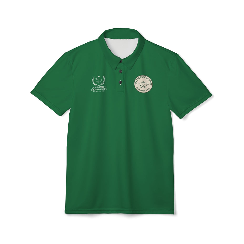 Unisex Golf Polo Shirt Grounds Crew Embroidered Polo, Golfcore Club Shirt, Preppy Green Workwear, Lightweight Summer Team Uniform