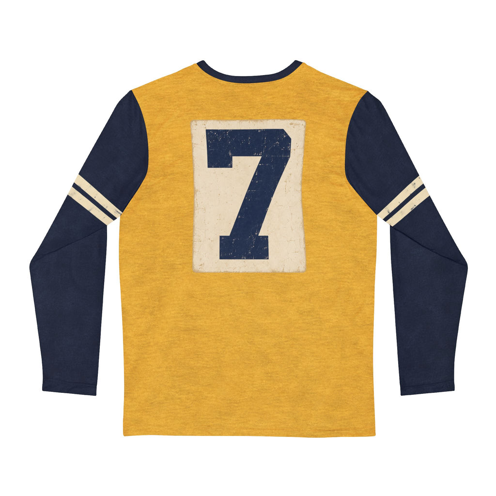 Maize & Navy Vintage No. 7 Practice Jersey