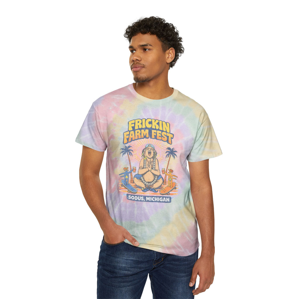 Frickin Farm Fest - Pastel Spiral Tie-Dye Festival Shirt