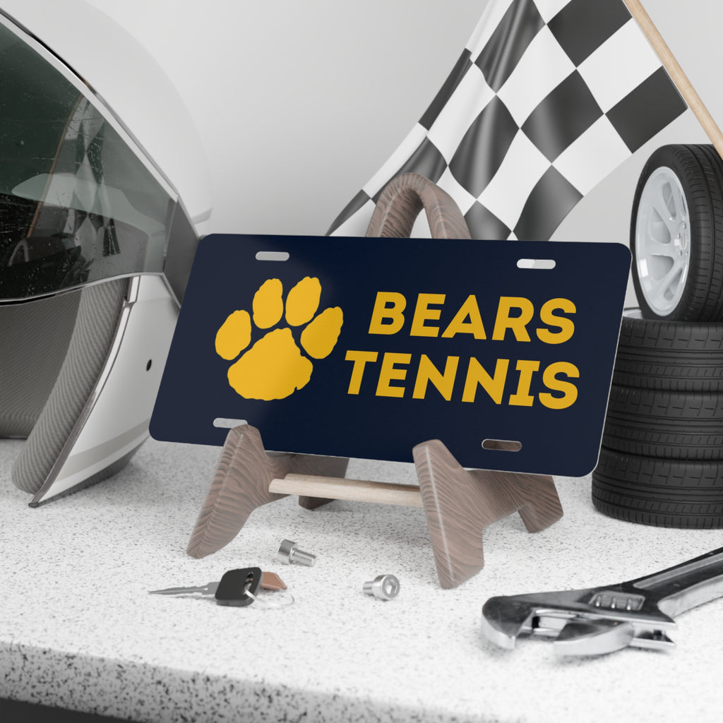 Bears Tennis - Paw License Plate