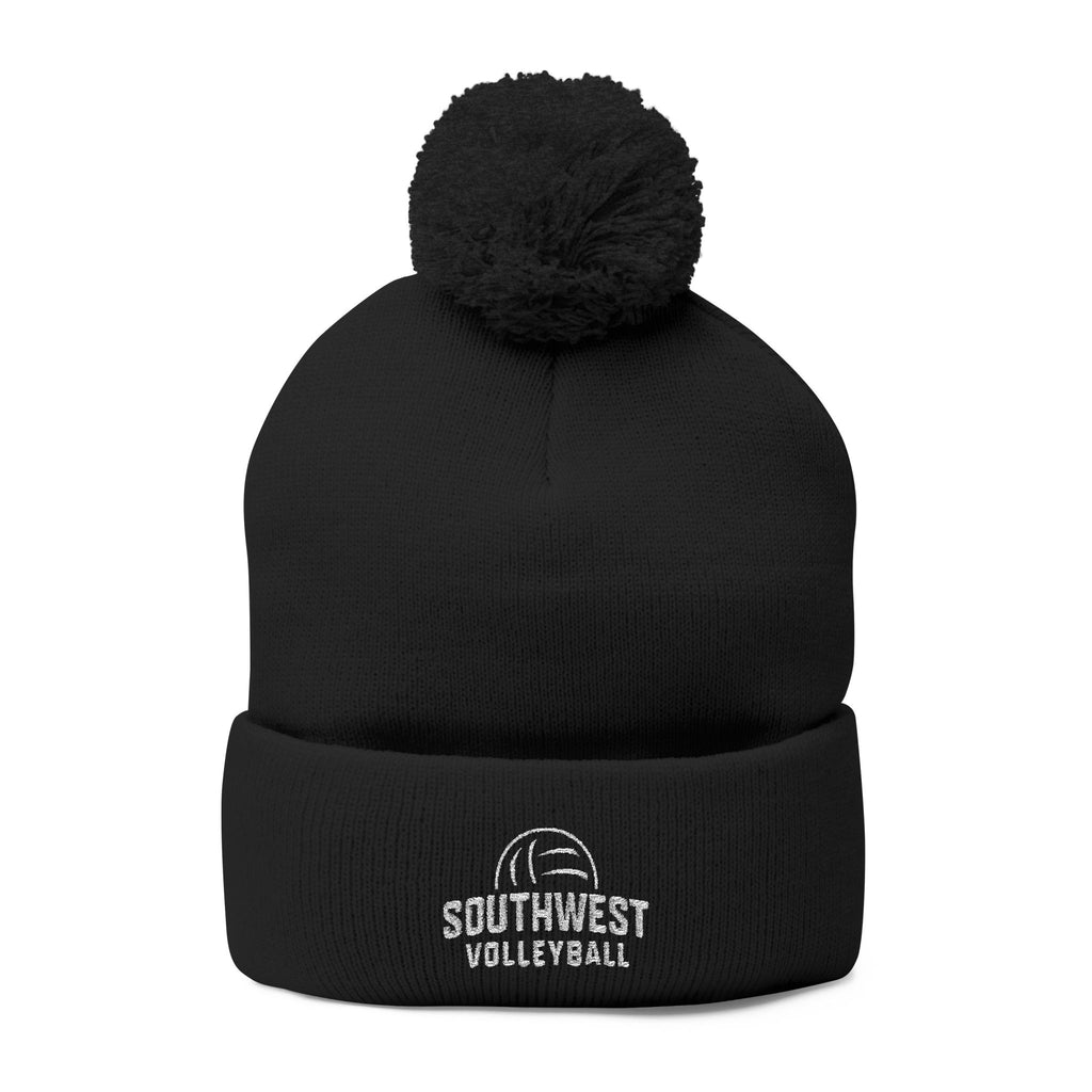 SWVB - Pom-Pom Knit Cap (Embroidered) Black