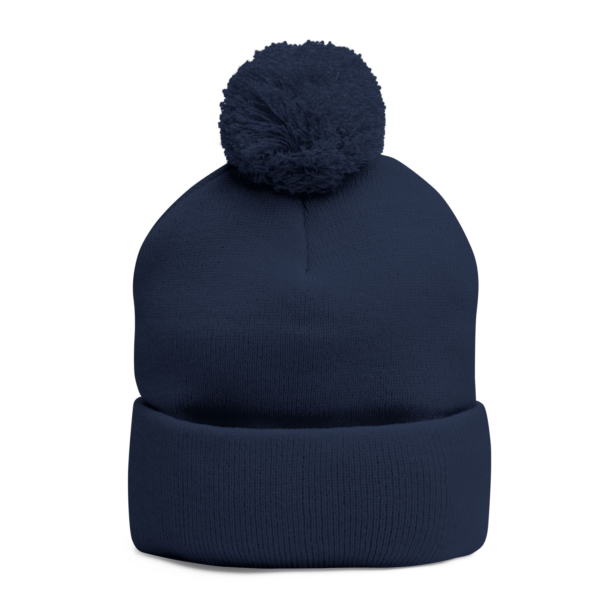 Bears - Pom-Pom Knit Beanie - Embroidered Cuffed Winter Hat