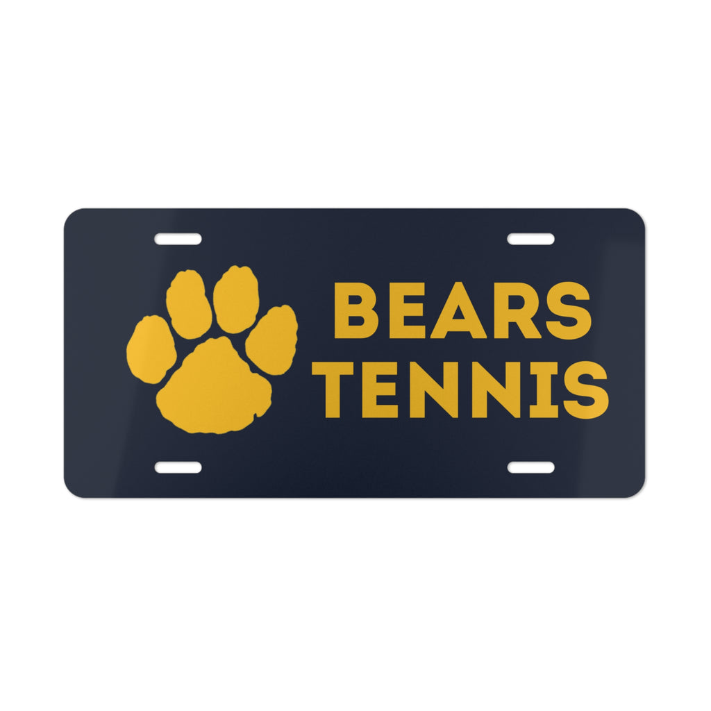 Bears Tennis - Paw License Plate