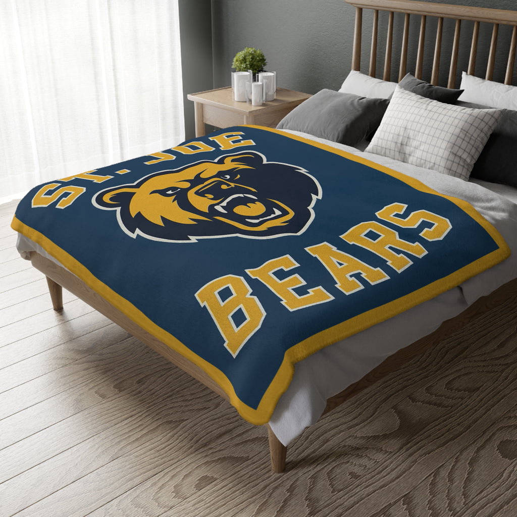 Bears - Velveteen Microfiber Blanket - Reversible Cozy Throw