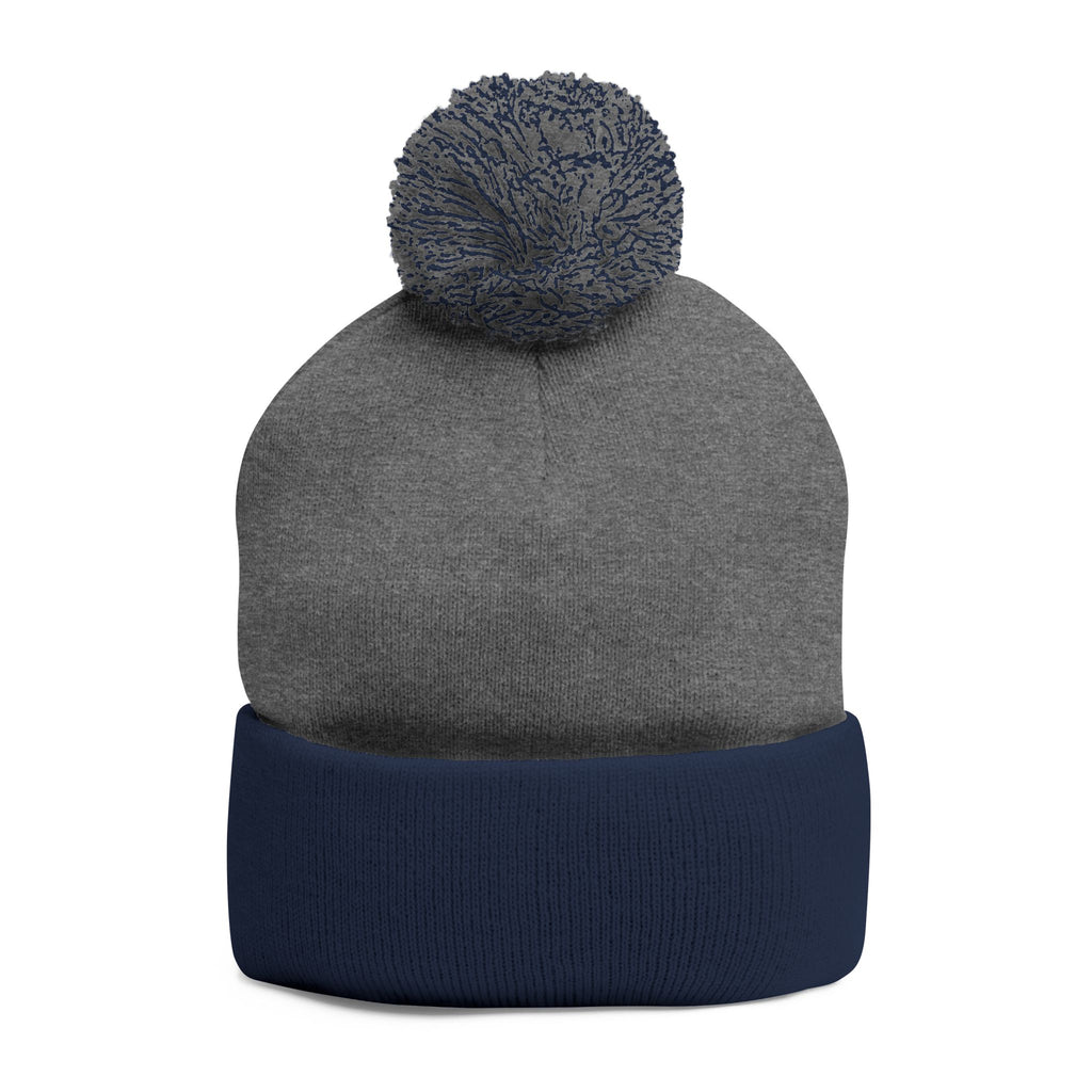 Bears - Pom-Pom Knit Beanie - Embroidered Cuffed Winter Hat