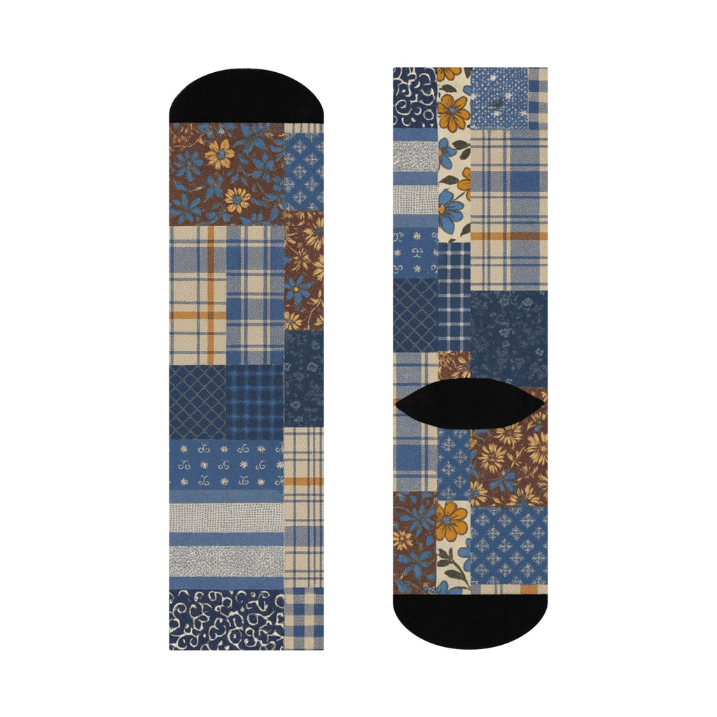 Patchwork Crew Socks