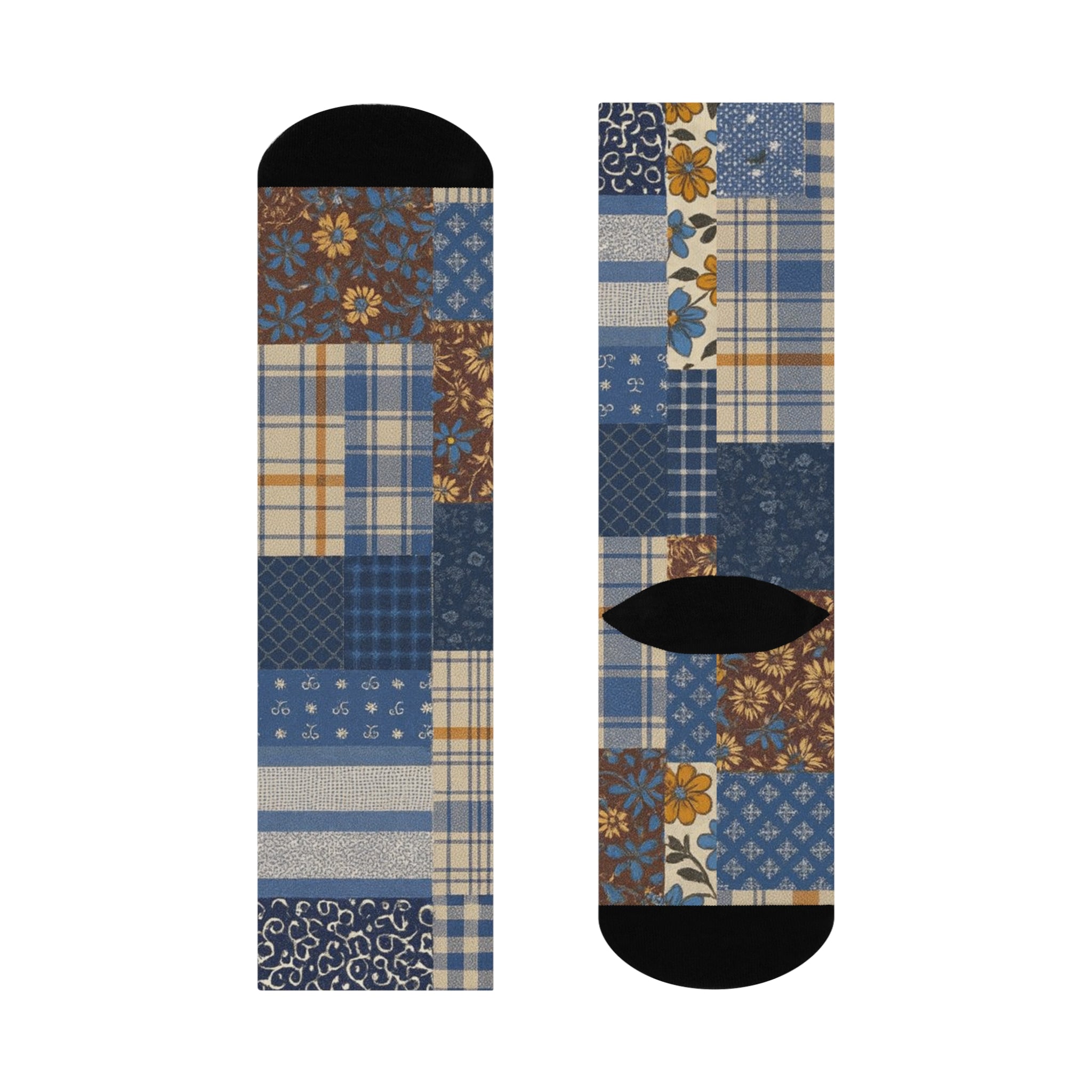 Patchwork Crew Socks