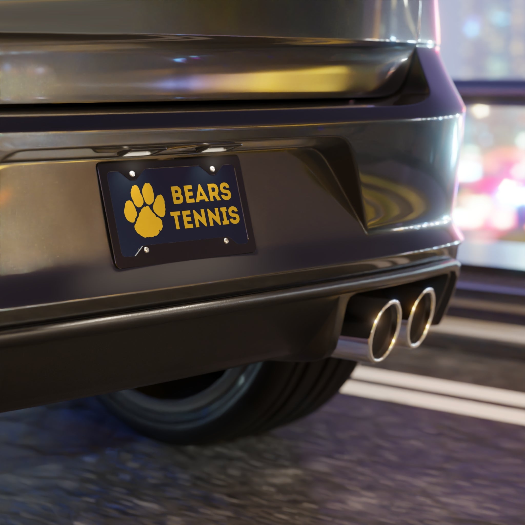 Bears Tennis - Paw License Plate