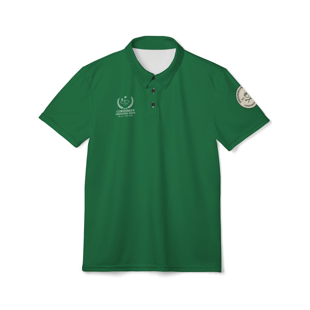 Unisex Golf Polo Shirt Grounds Crew Embroidered Polo, Golfcore Club Shirt, Preppy Green Workwear, Lightweight Summer Team Uniform