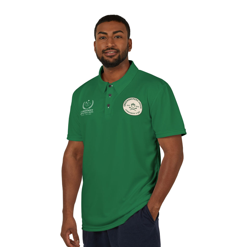 Unisex Golf Polo Shirt Grounds Crew Embroidered Polo, Golfcore Club Shirt, Preppy Green Workwear, Lightweight Summer Team Uniform