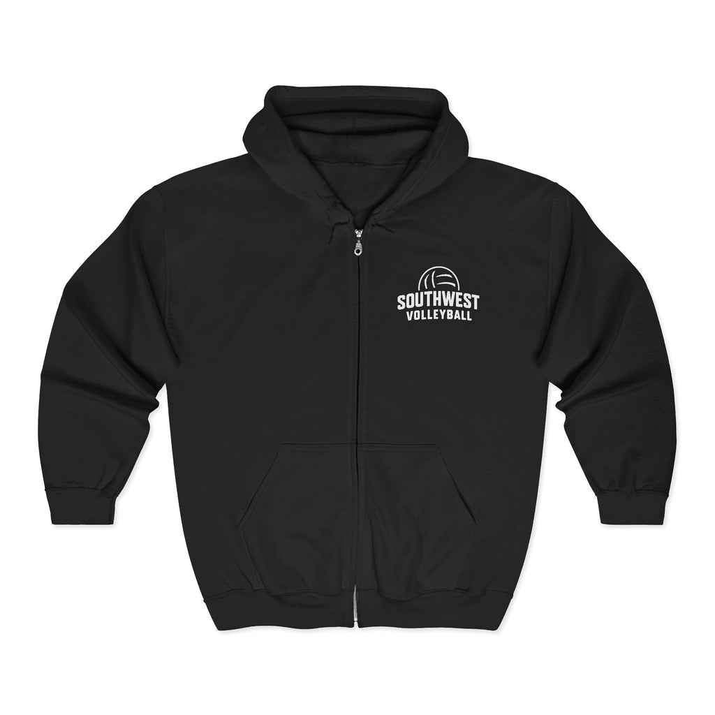SWVB - Unisex Heavy Blend Full Zip Hooded Sweatshirt Black