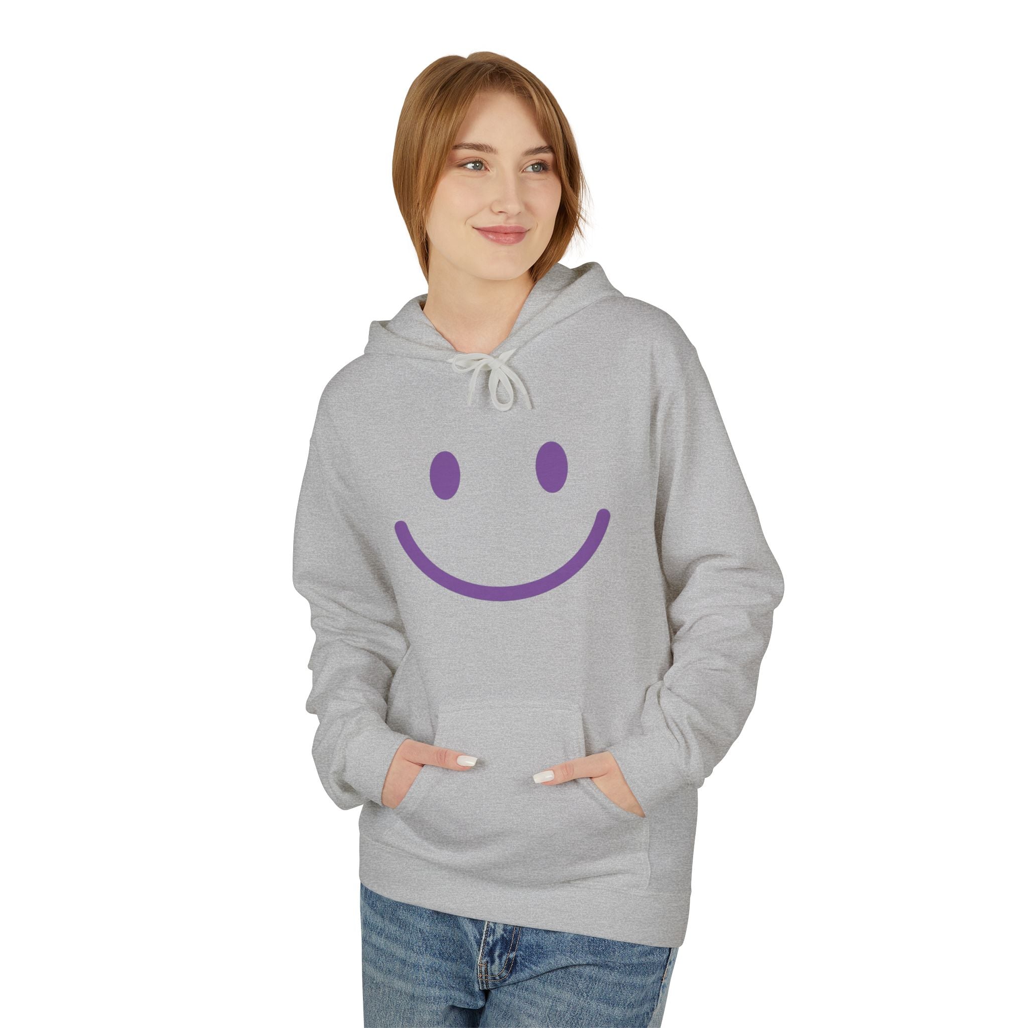 MW25 - Unisex Midweight Softstyle Fleece Smiley Face Hoodie