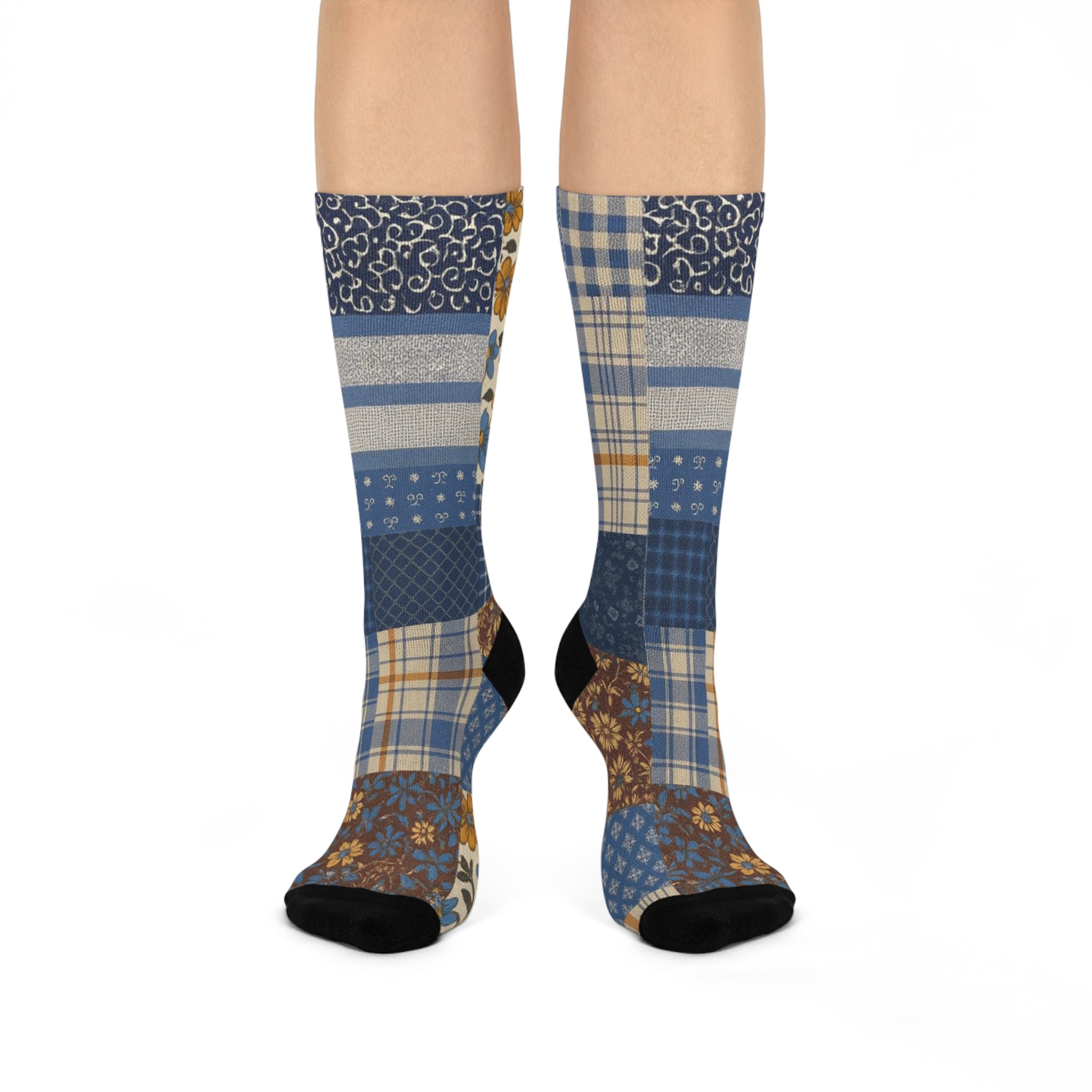 Patchwork Crew Socks