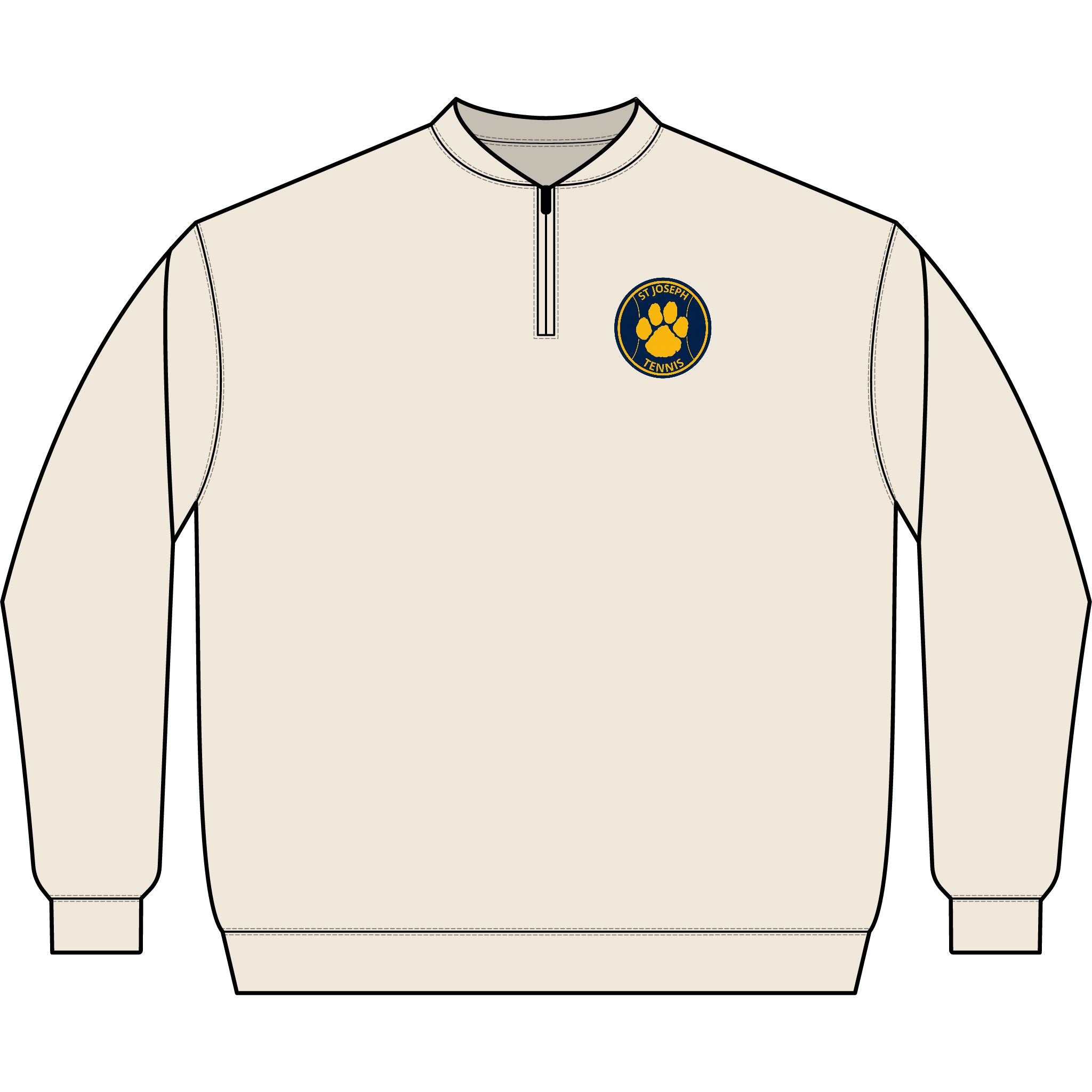 Bears Tennis - Paw Emblem Q-Zip Sweatshirt