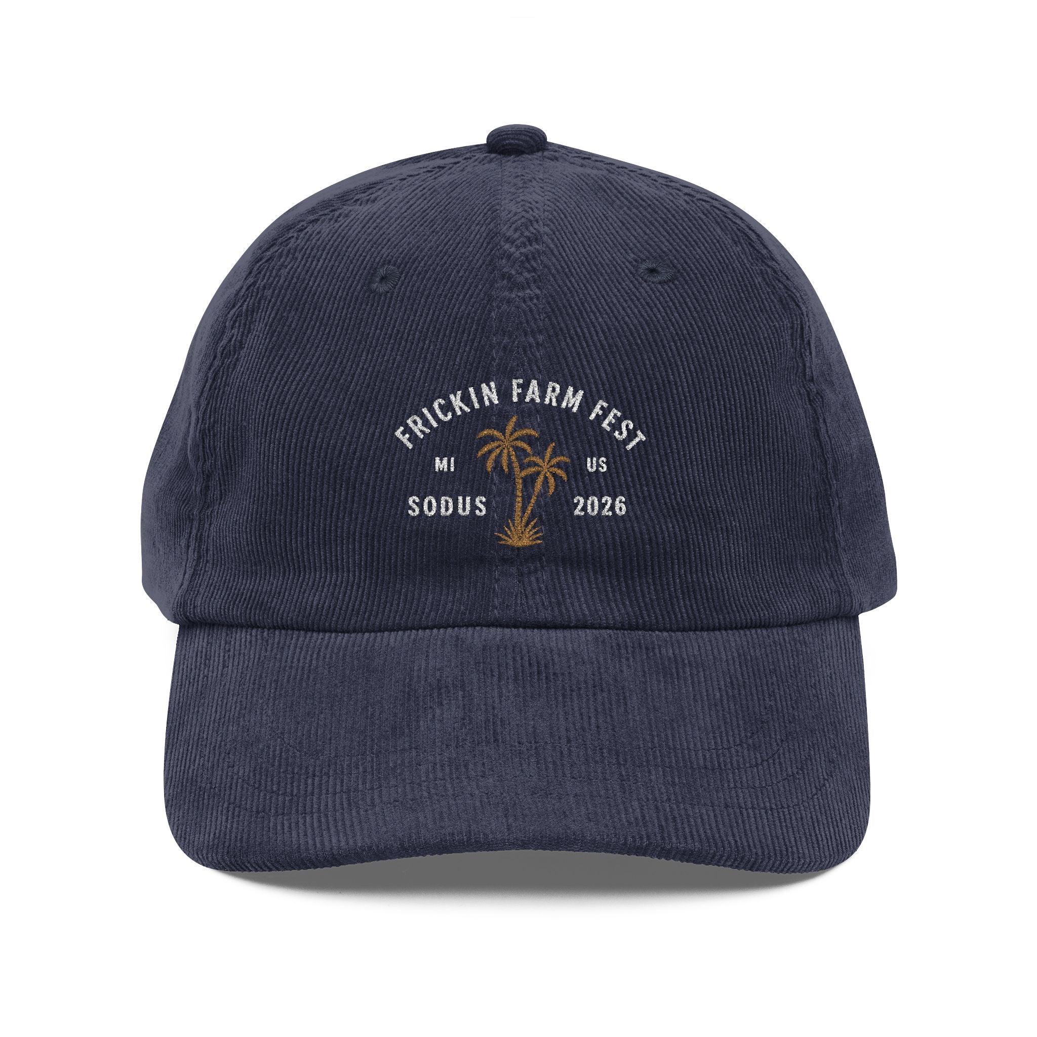 Frickin Farm Fest - Corduroy Embroidered Palm Tree Hat
