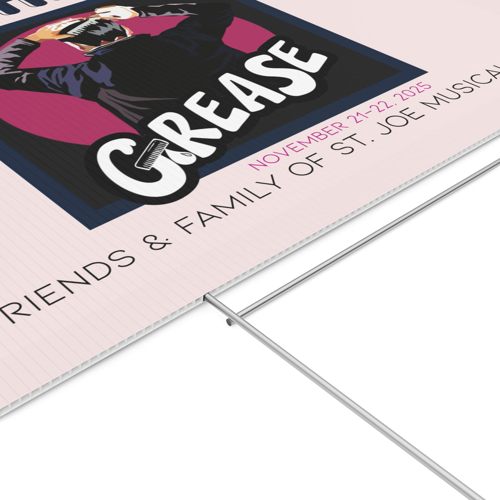 SJ Bears Theater - Grease Yard Sign 18x24 / Double Sided