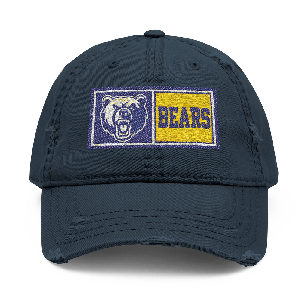 Distressed Embroidered 'Bears' Dad Hat — Vintage Collegiate Cap
