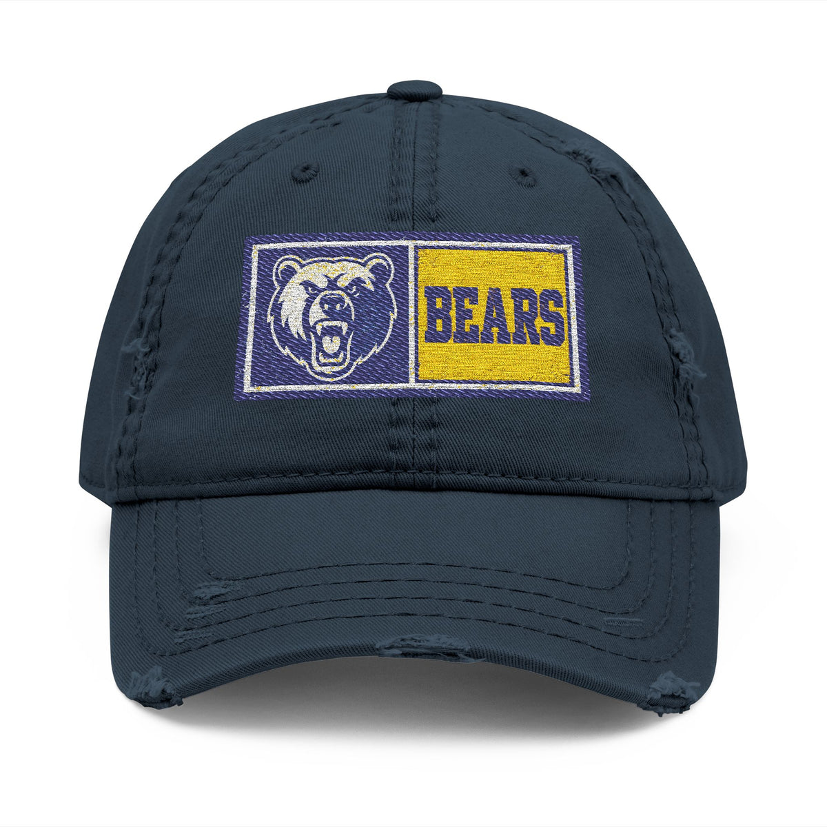 Distressed Embroidered 'Bears' Dad Hat — Vintage Collegiate Cap