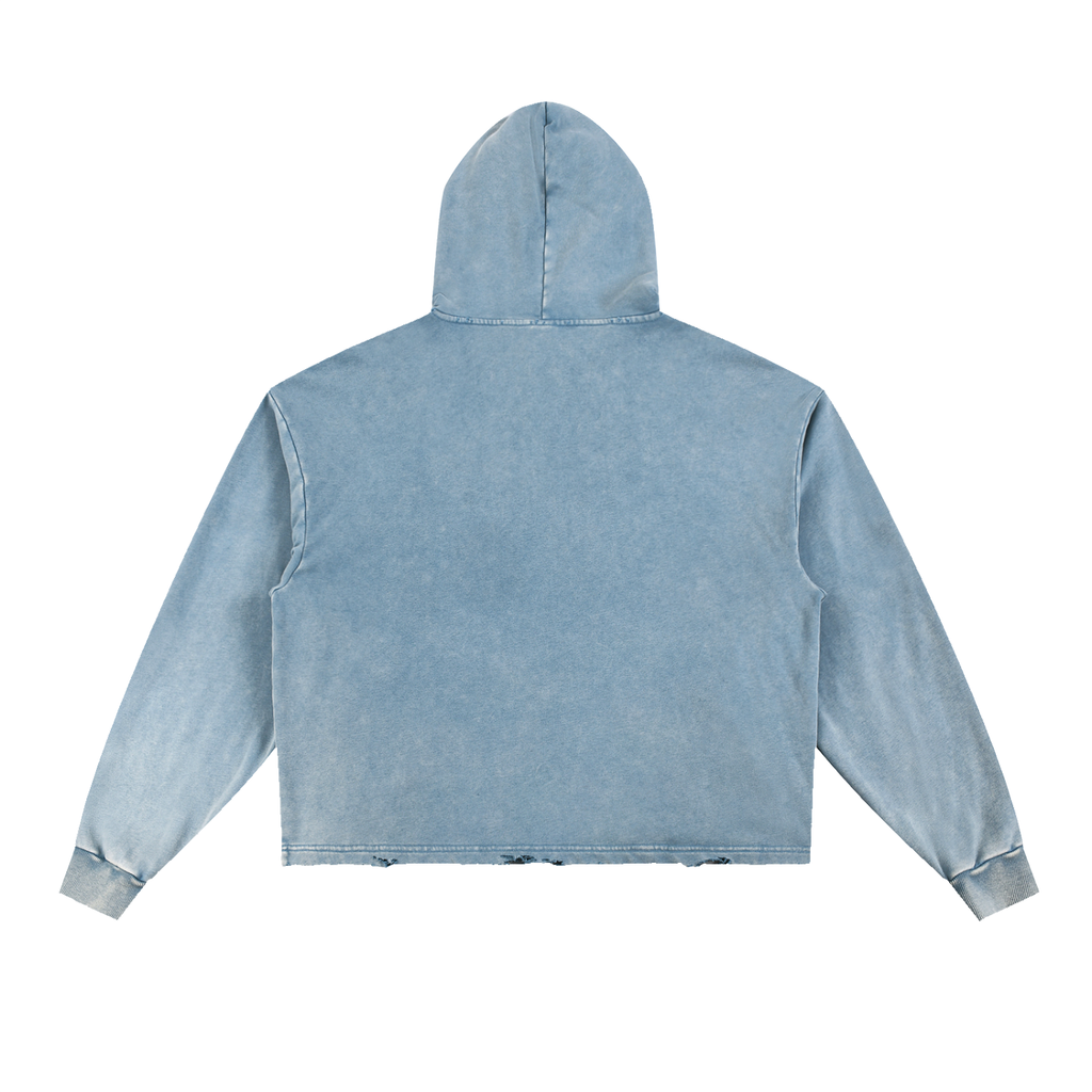 Bears Tennis - Vintage Washed Frayed-Hem Hoodie