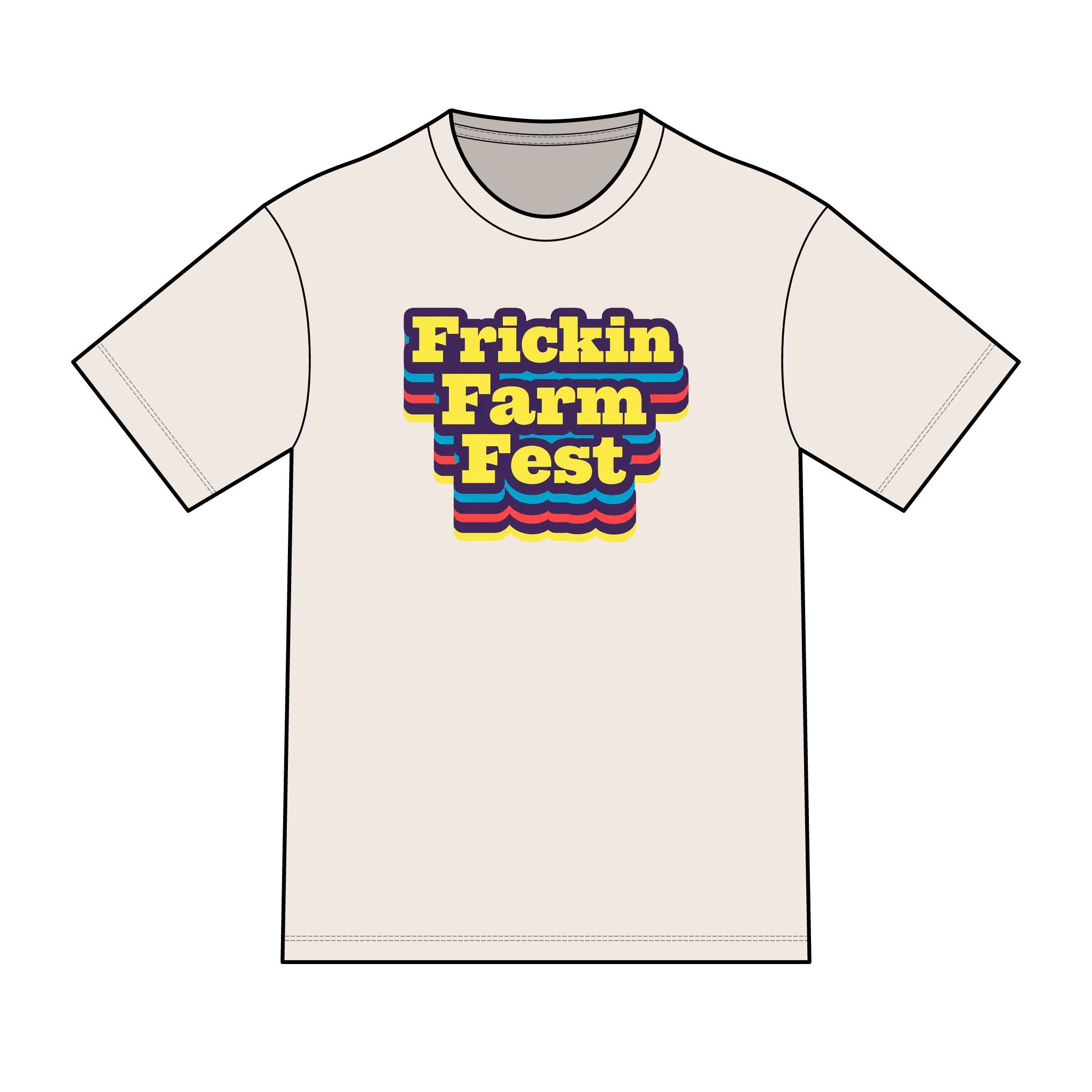 Frickin Farm Fest - Super Soft Retro Stack Tee