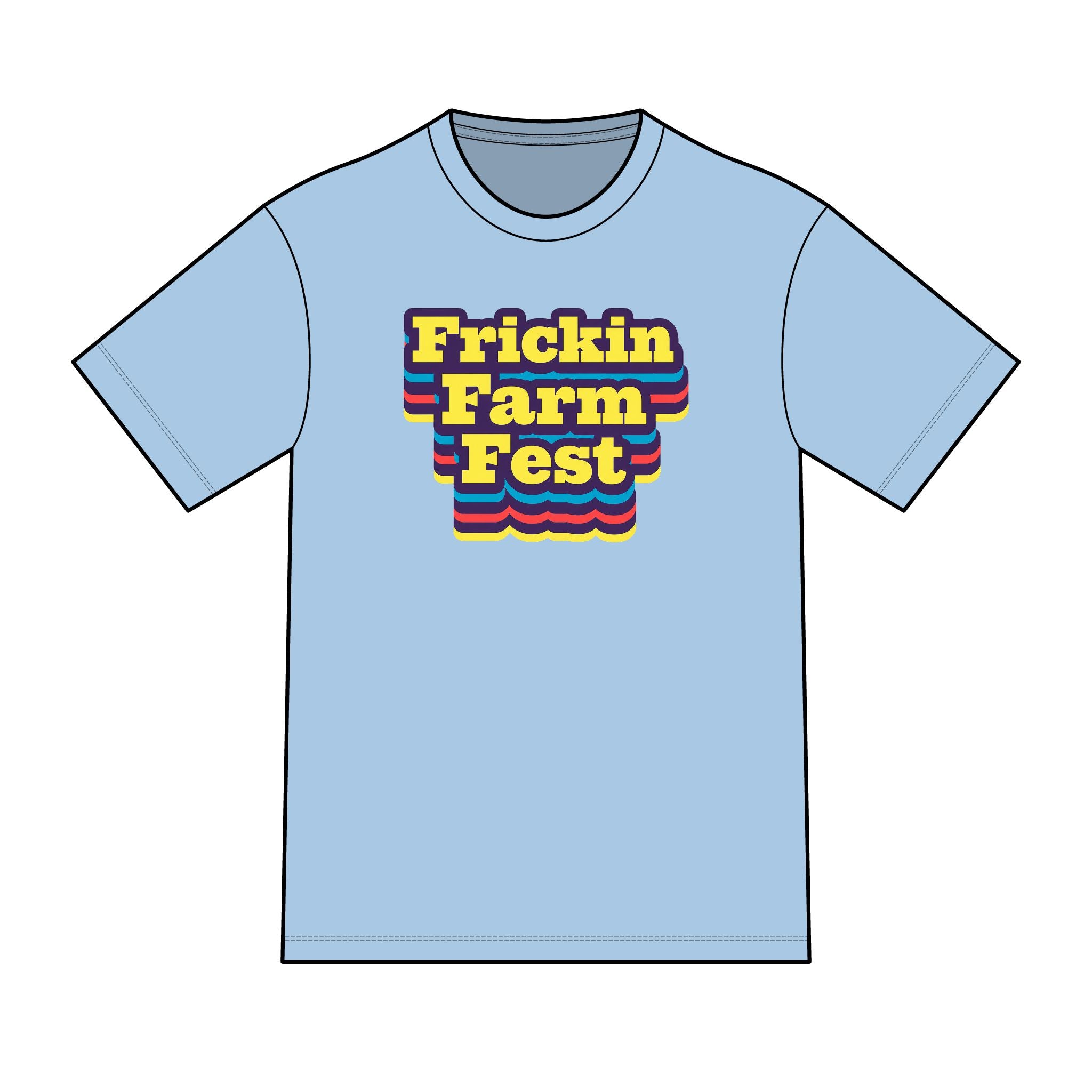 Frickin Farm Fest - Super Soft Retro Stack Tee