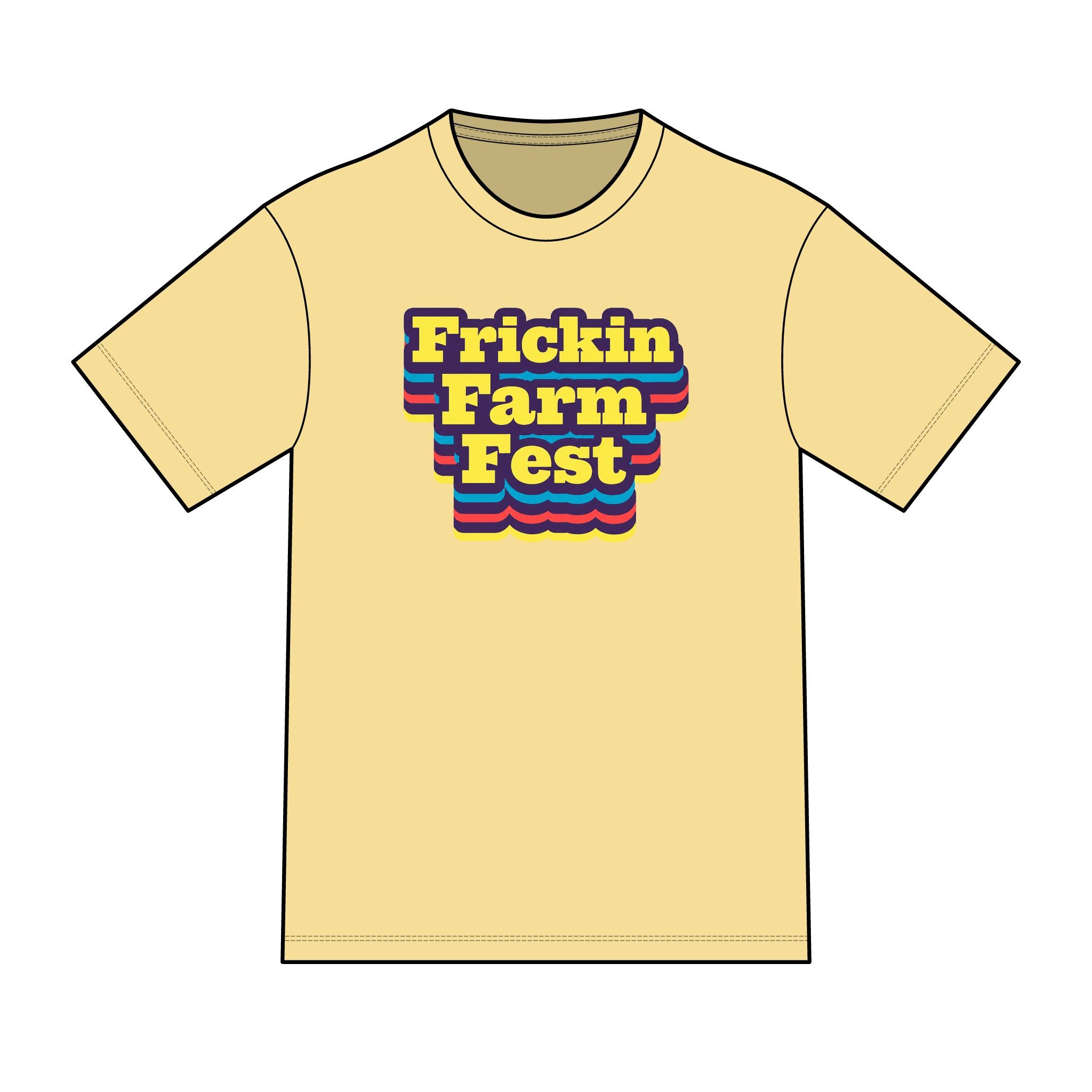 Frickin Farm Fest - Super Soft Retro Stack Tee