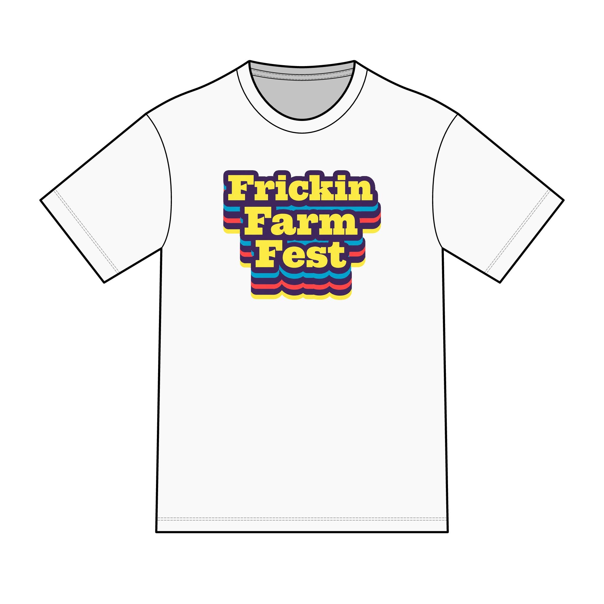 Frickin Farm Fest - Super Soft Retro Stack Tee