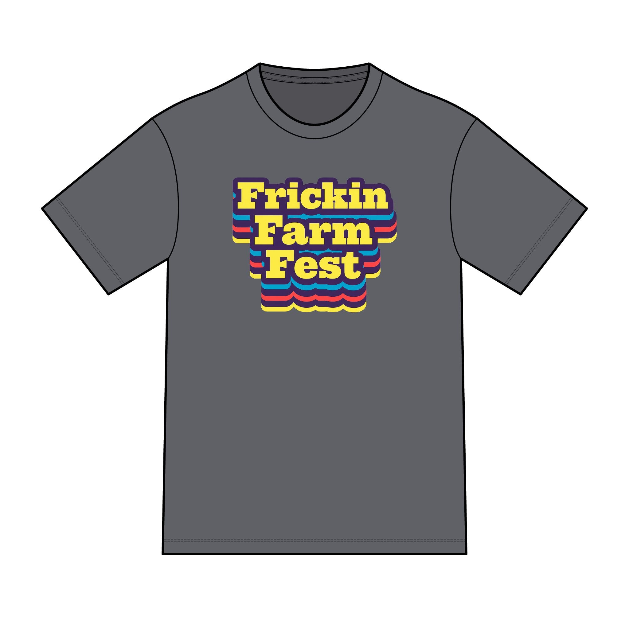 Frickin Farm Fest - Super Soft Retro Stack Tee
