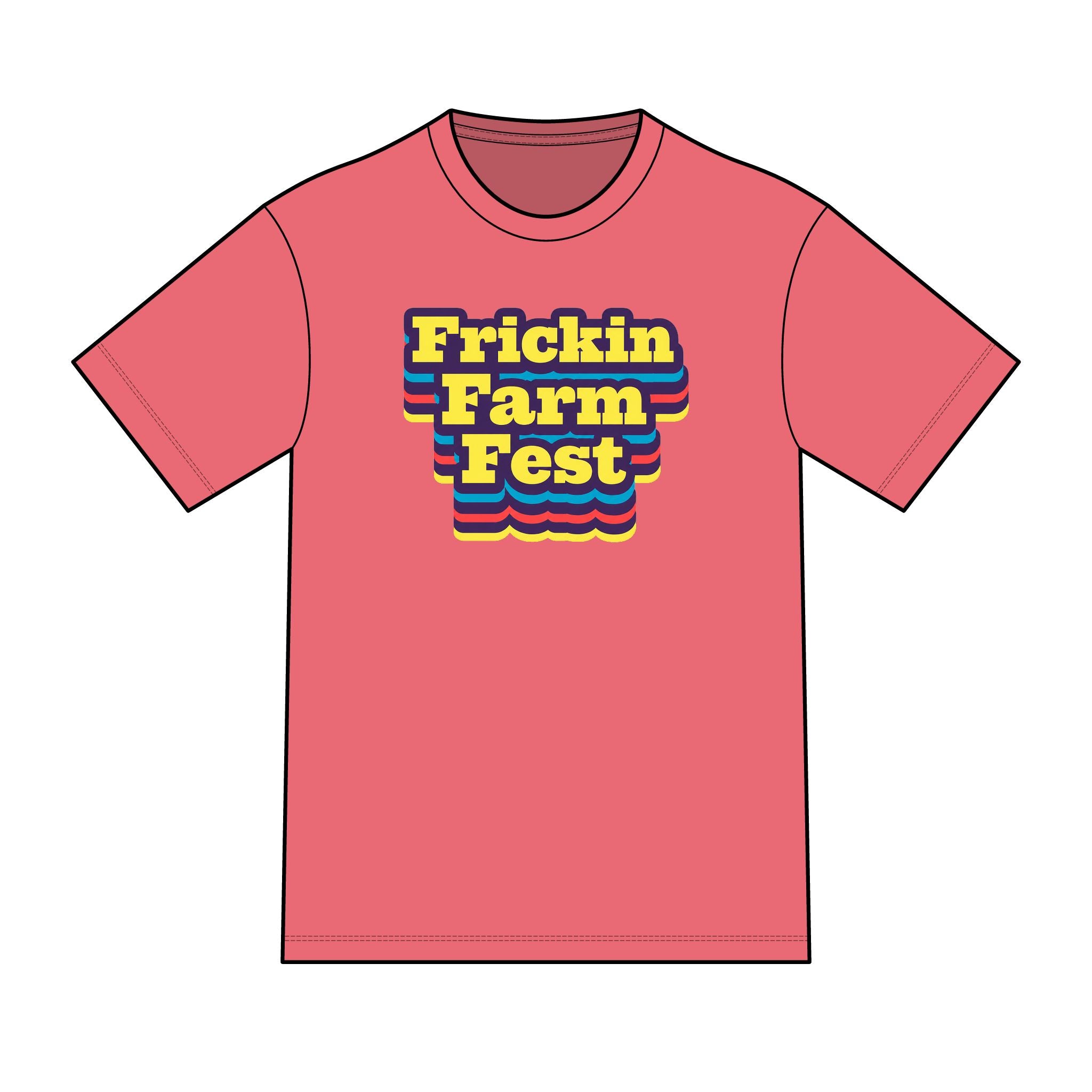 Frickin Farm Fest - Super Soft Retro Stack Tee