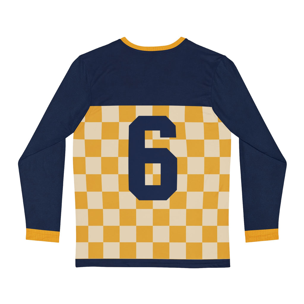 University Maize and Blue Check No. 6 Jersey