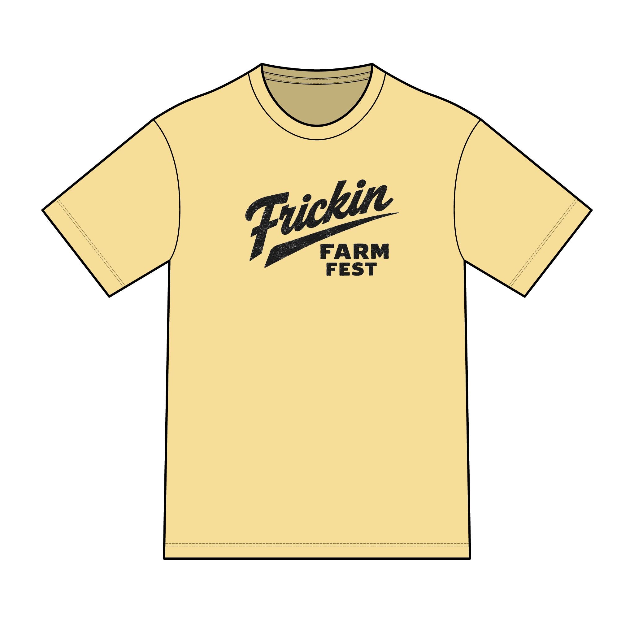 Frickin Farm Fest - Retro Script Farm Festival Tee