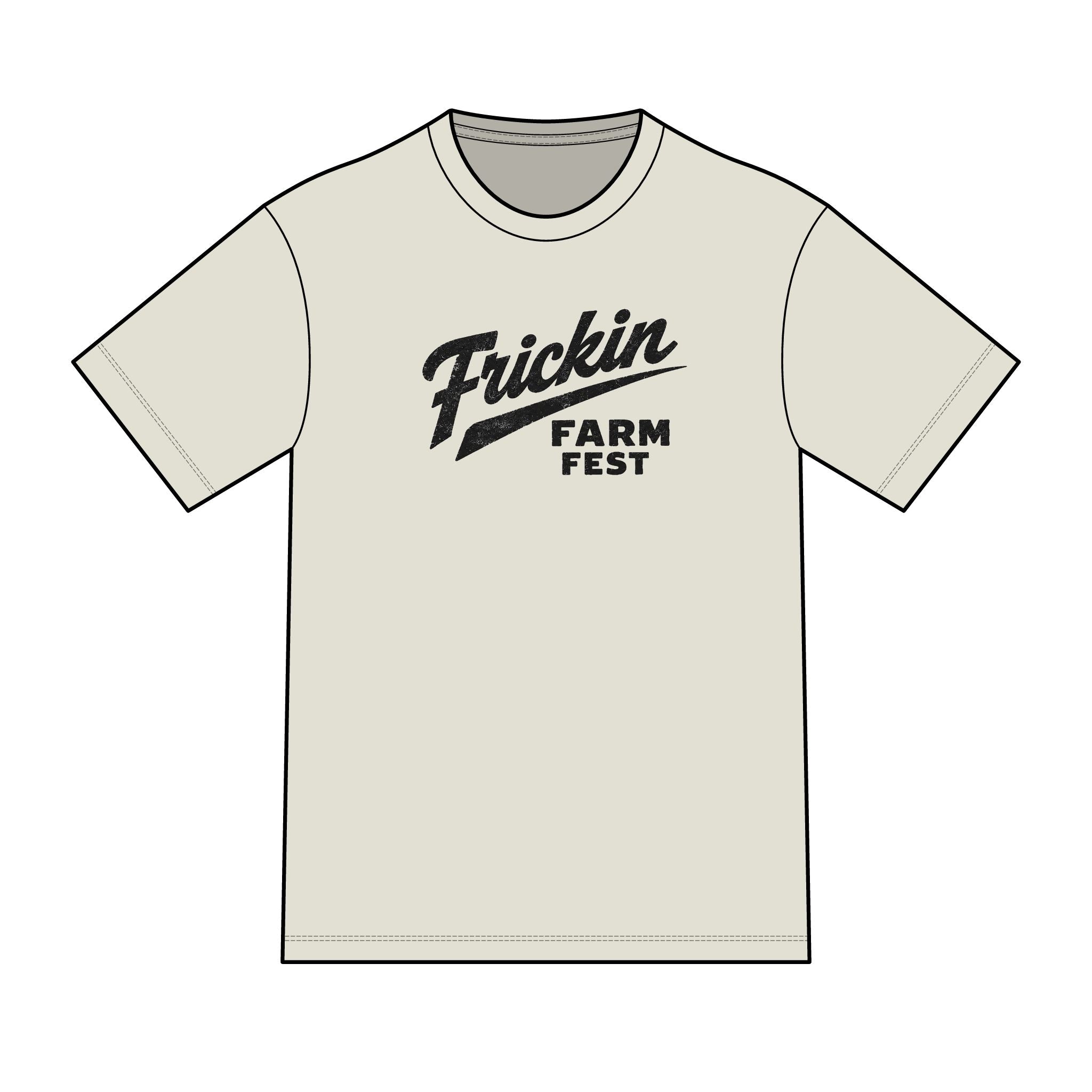 Frickin Farm Fest - Retro Script Farm Festival Tee