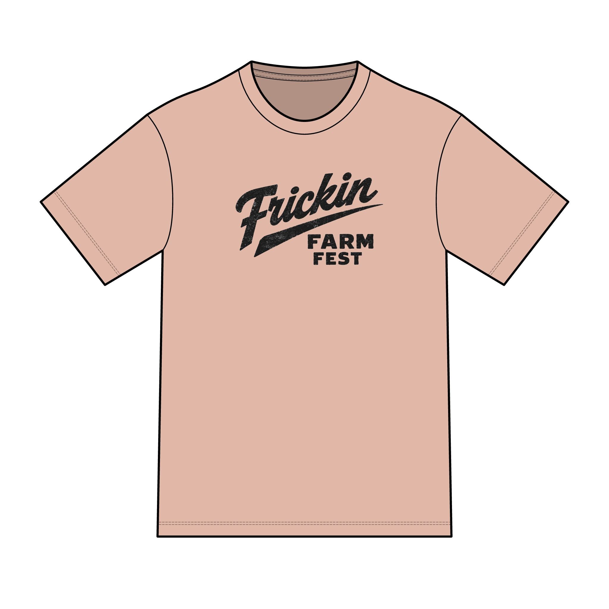 Frickin Farm Fest - Retro Script Farm Festival Tee