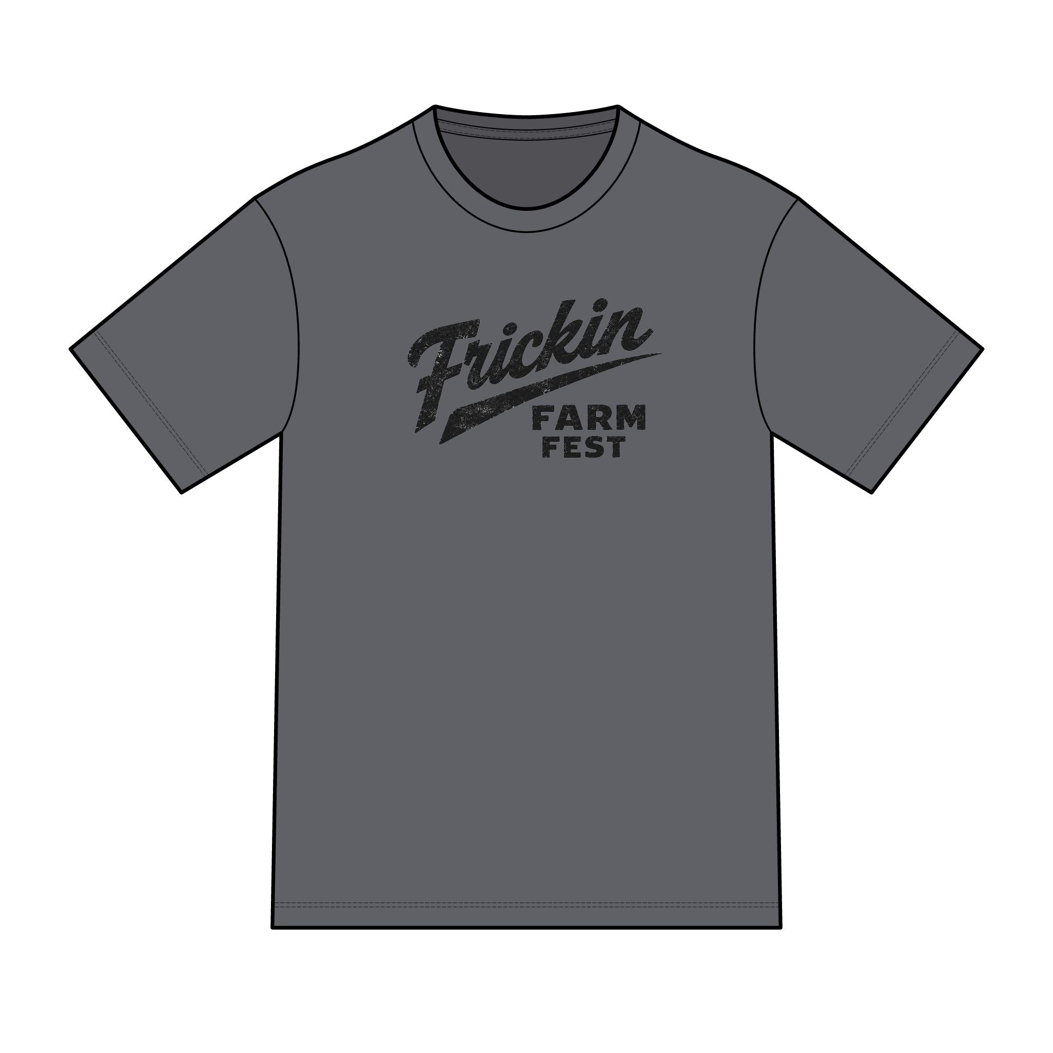Frickin Farm Fest - Retro Script Farm Festival Tee