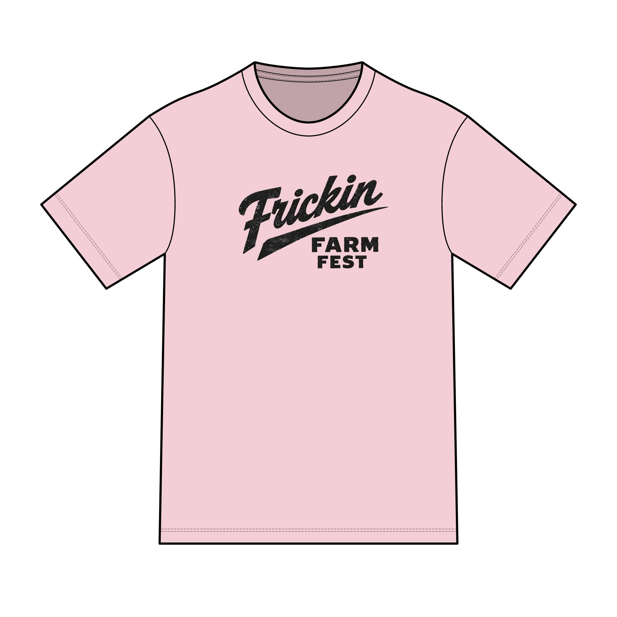 Frickin Farm Fest - Retro Script Farm Festival Tee