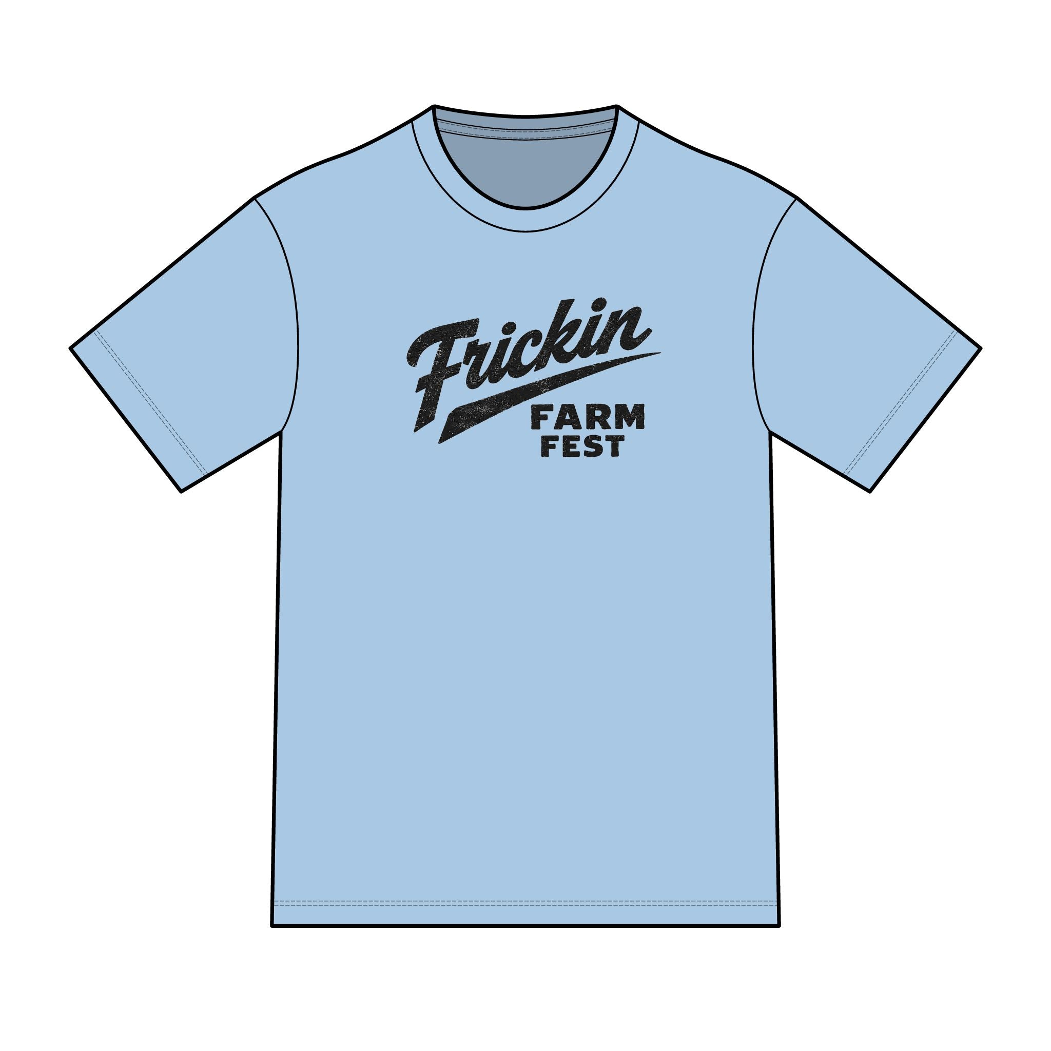 Frickin Farm Fest - Retro Script Farm Festival Tee