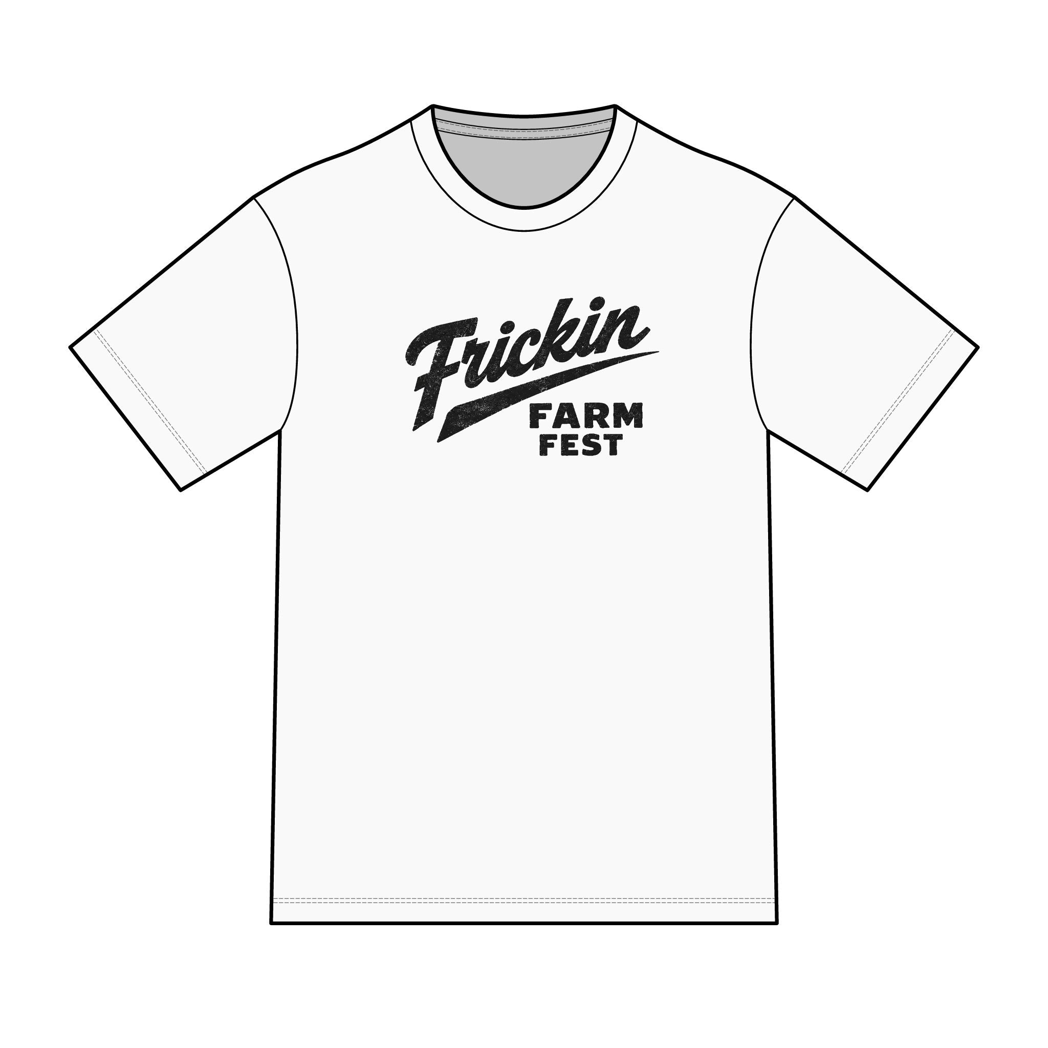 Frickin Farm Fest - Retro Script Farm Festival Tee