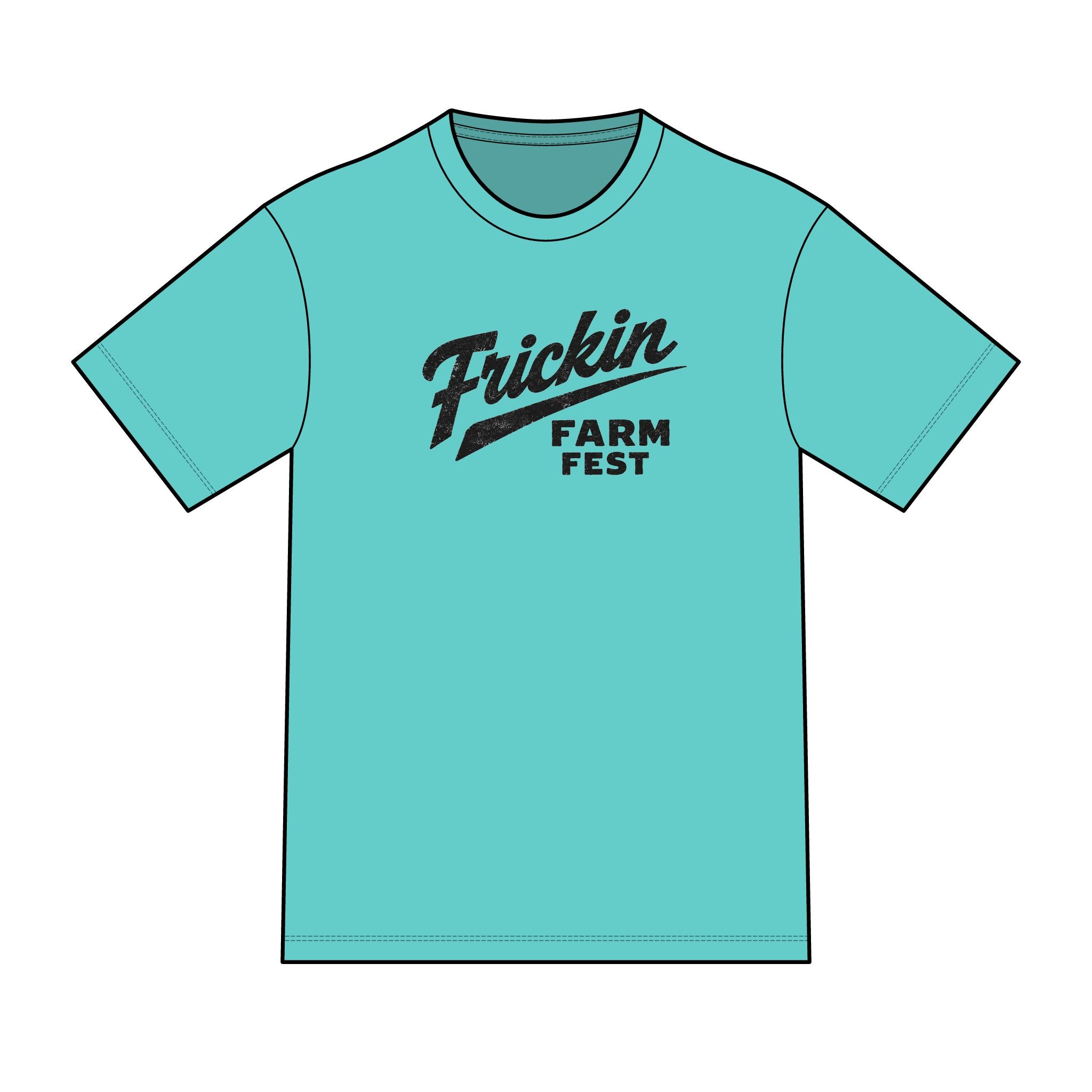 Frickin Farm Fest - Retro Script Farm Festival Tee
