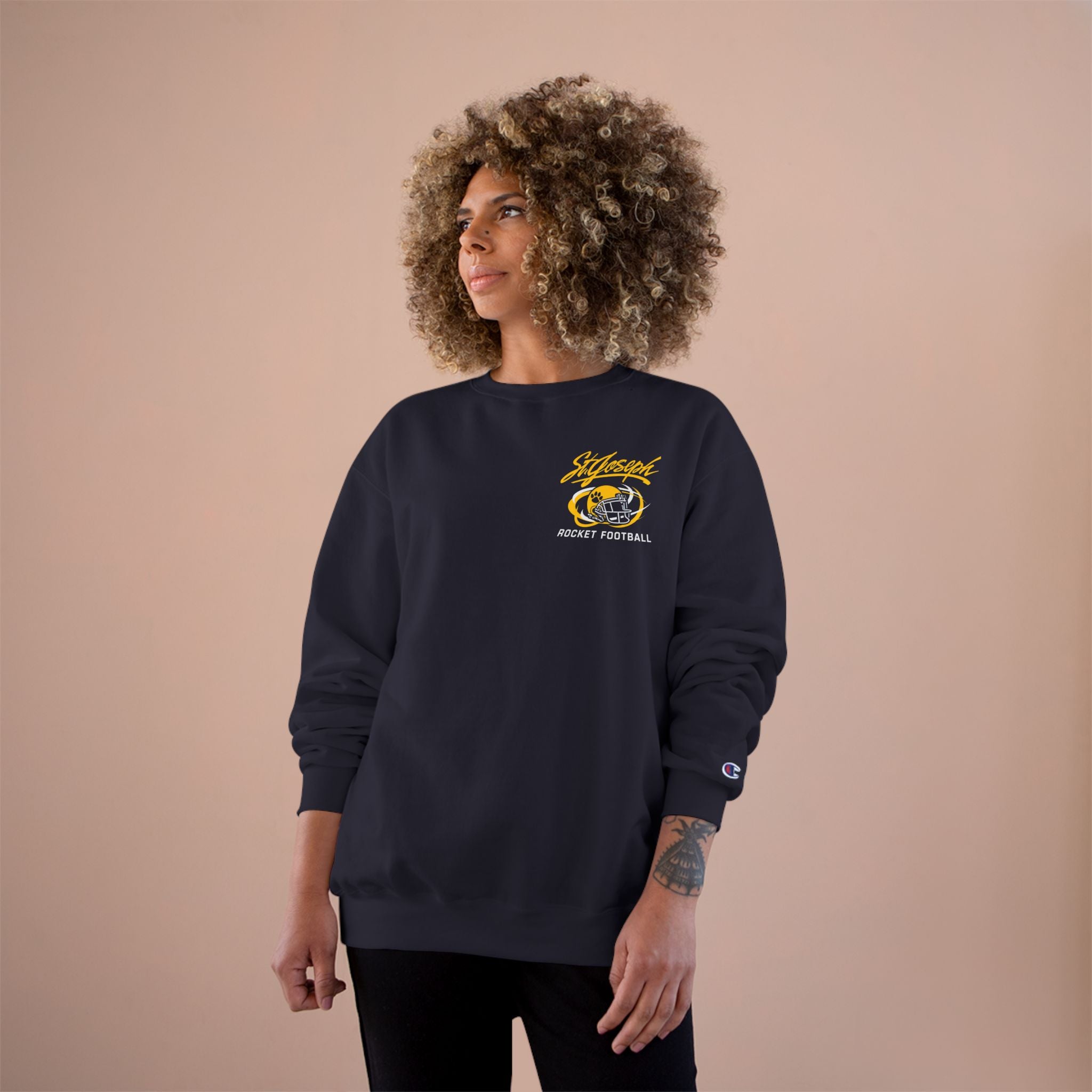 SJ Rocket Football — Champion Crewneck Sweatshirt
