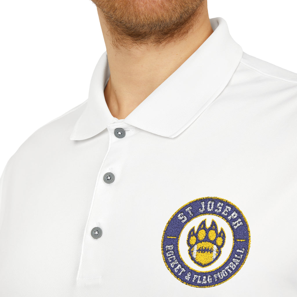 SJ Rocket Football - Performance Polo Shirt — Embroidered SJ Logo Athletic Golf Polo