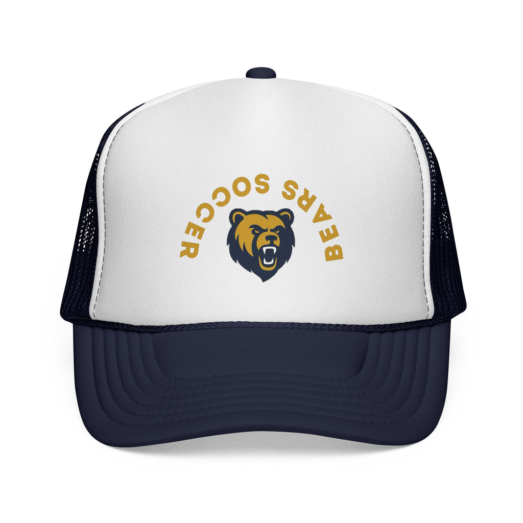 Bear Soccer Trucker Cap – Vintage Mascot Mesh Baseball Hat