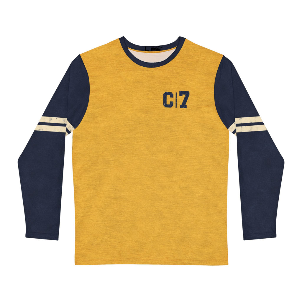 Maize & Navy Vintage No. 7 Practice Jersey