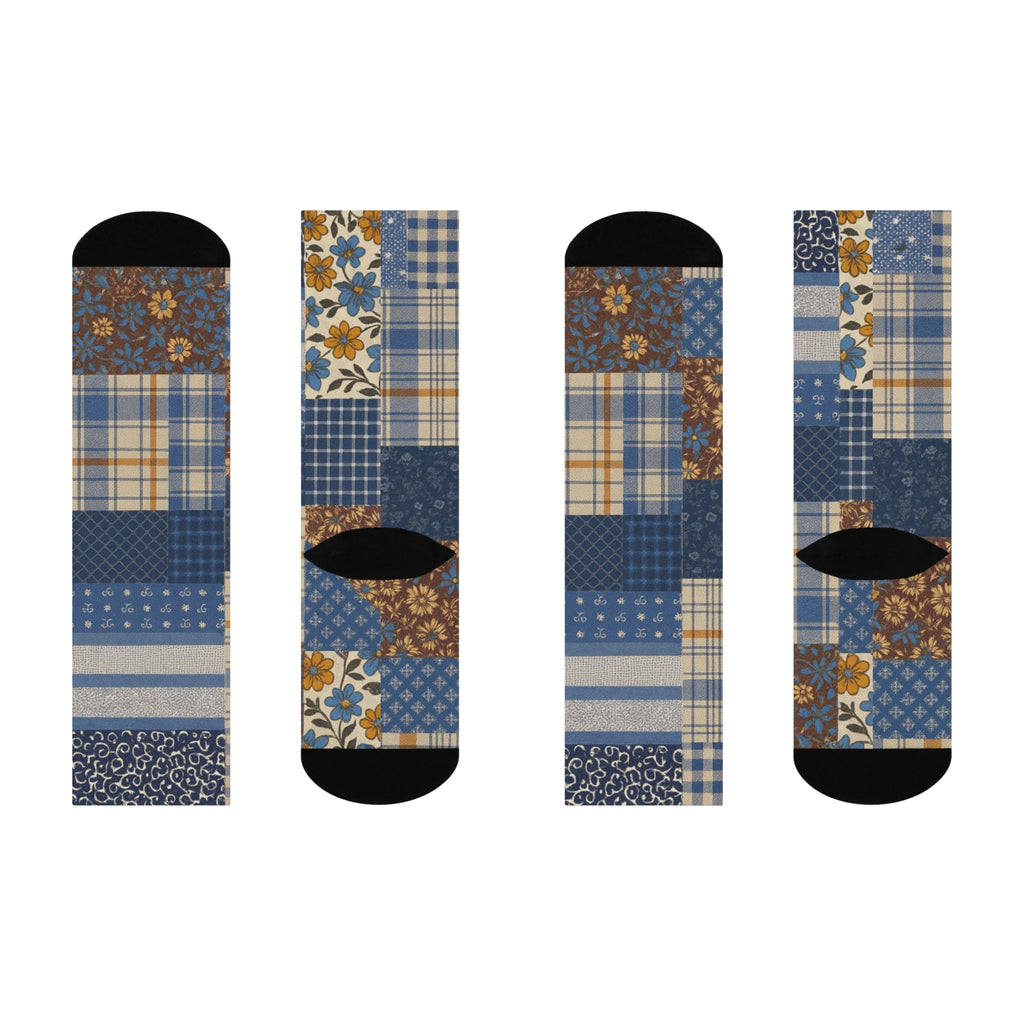 Patchwork Crew Socks