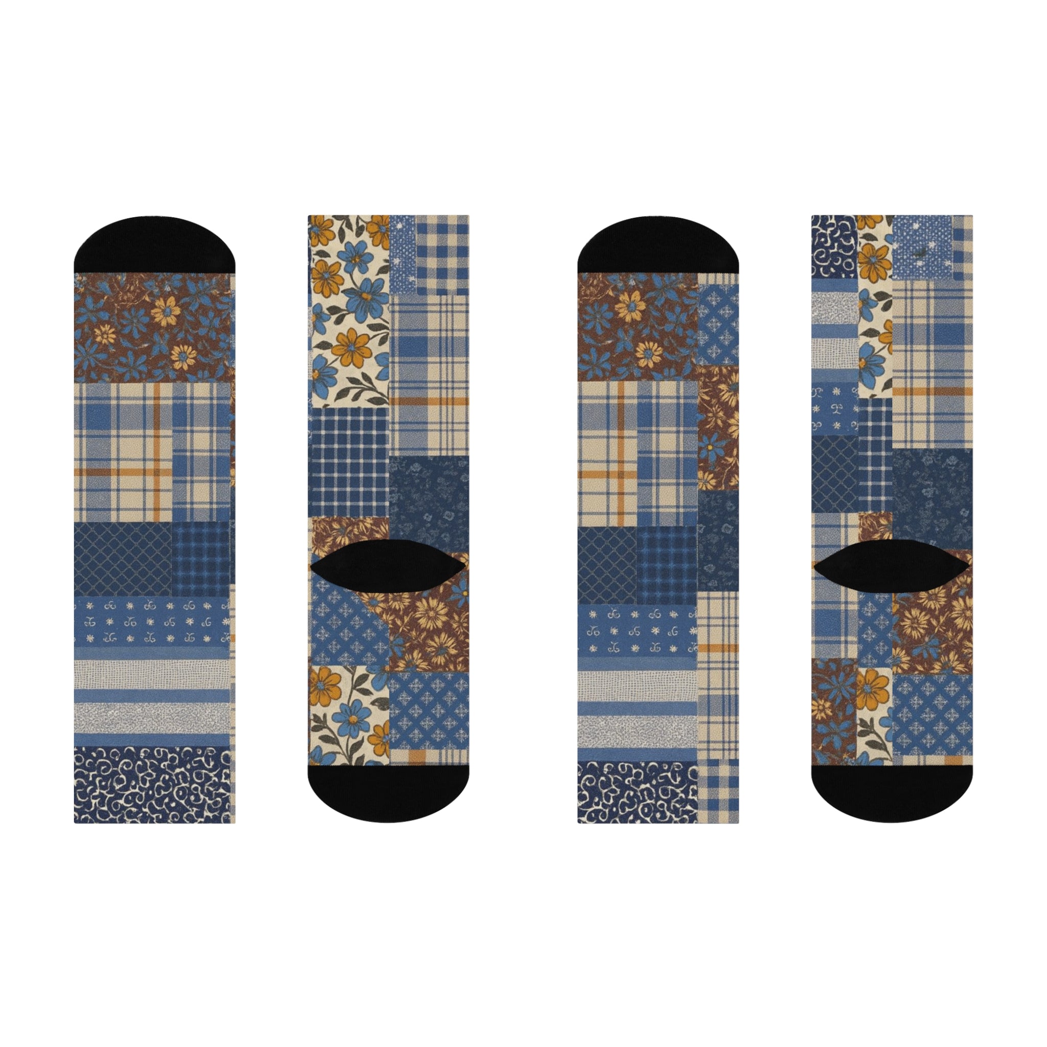 Patchwork Crew Socks